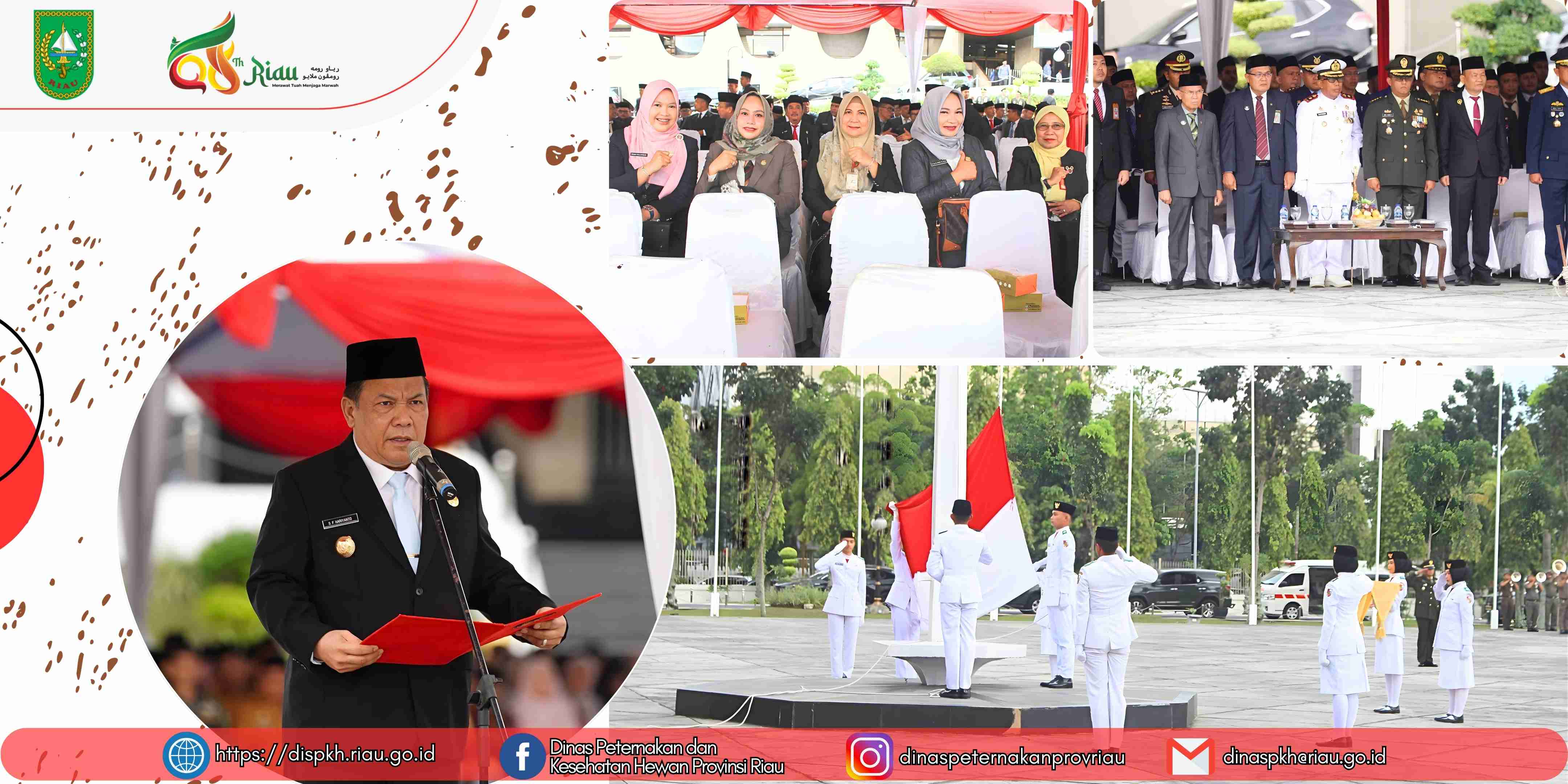 Kepala Dinas Peternakan dan Kesehatan Hewan Provinsi Riau Hadiri Upacara Peringatan Hari Pahlawan Tahun 2025