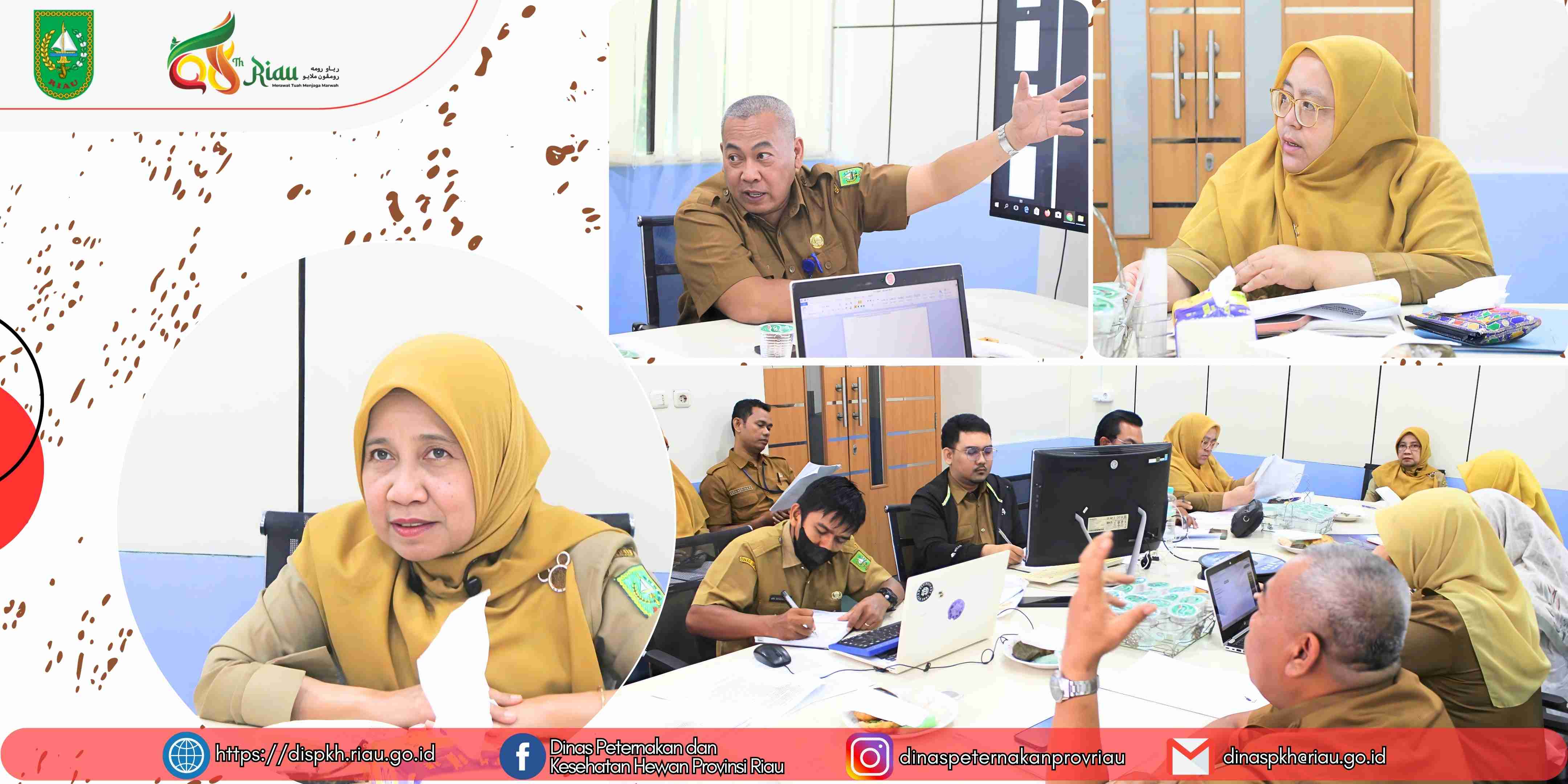 Kepala Dinas PKH Provinsi Riau Pimpin Rapat Surveilans Pullorum dan Avian Influenza di Breeding Farm
