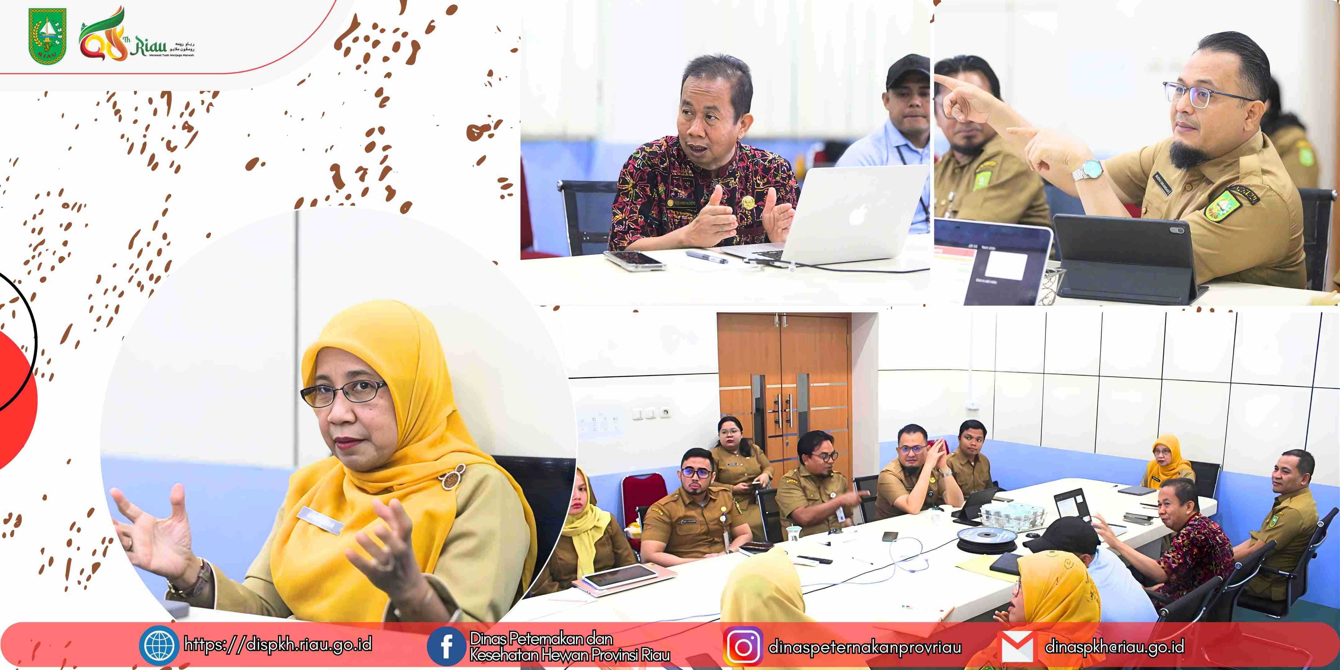 DPKH Provinsi Riau Terima Kunjungan Balai Veteriner Bukittinggi Terkait Pemaparan Hasil Monitoring Kesmavet dan PMSRCM
