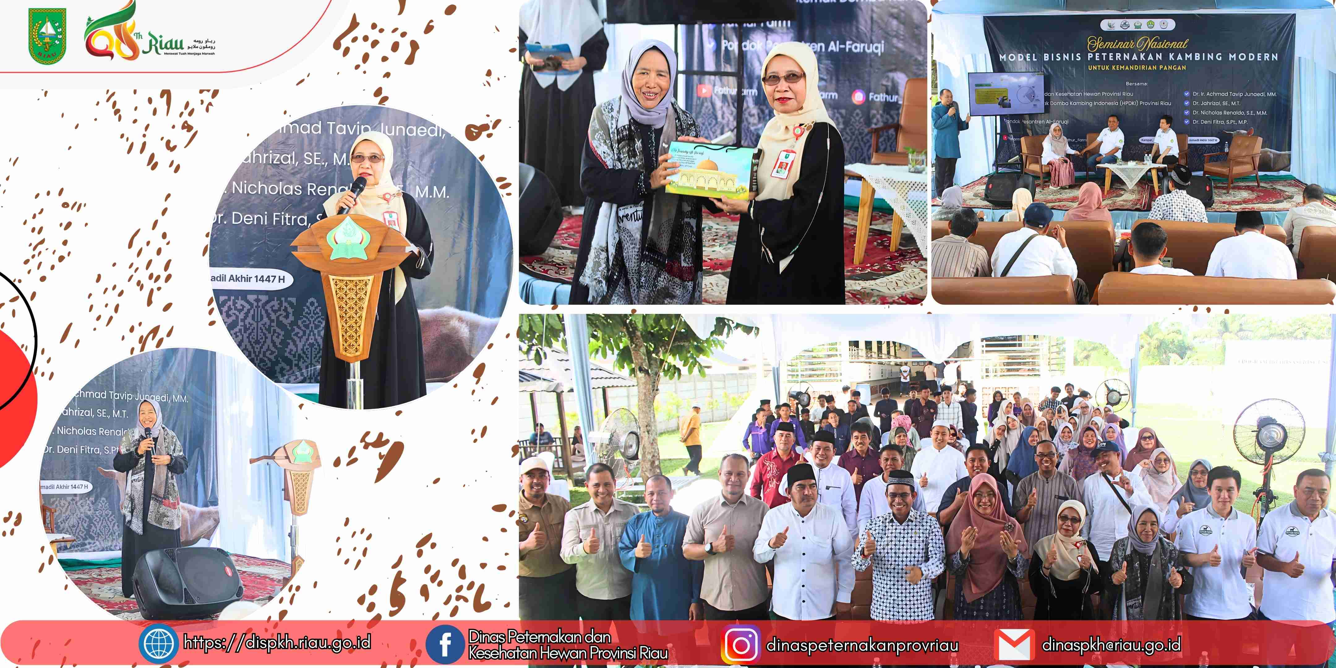 DPKH Provinsi Riau Buka Seminar Nasional “Model Bisnis Peternakan Kambing Modern” di Fathur Farm Kampar