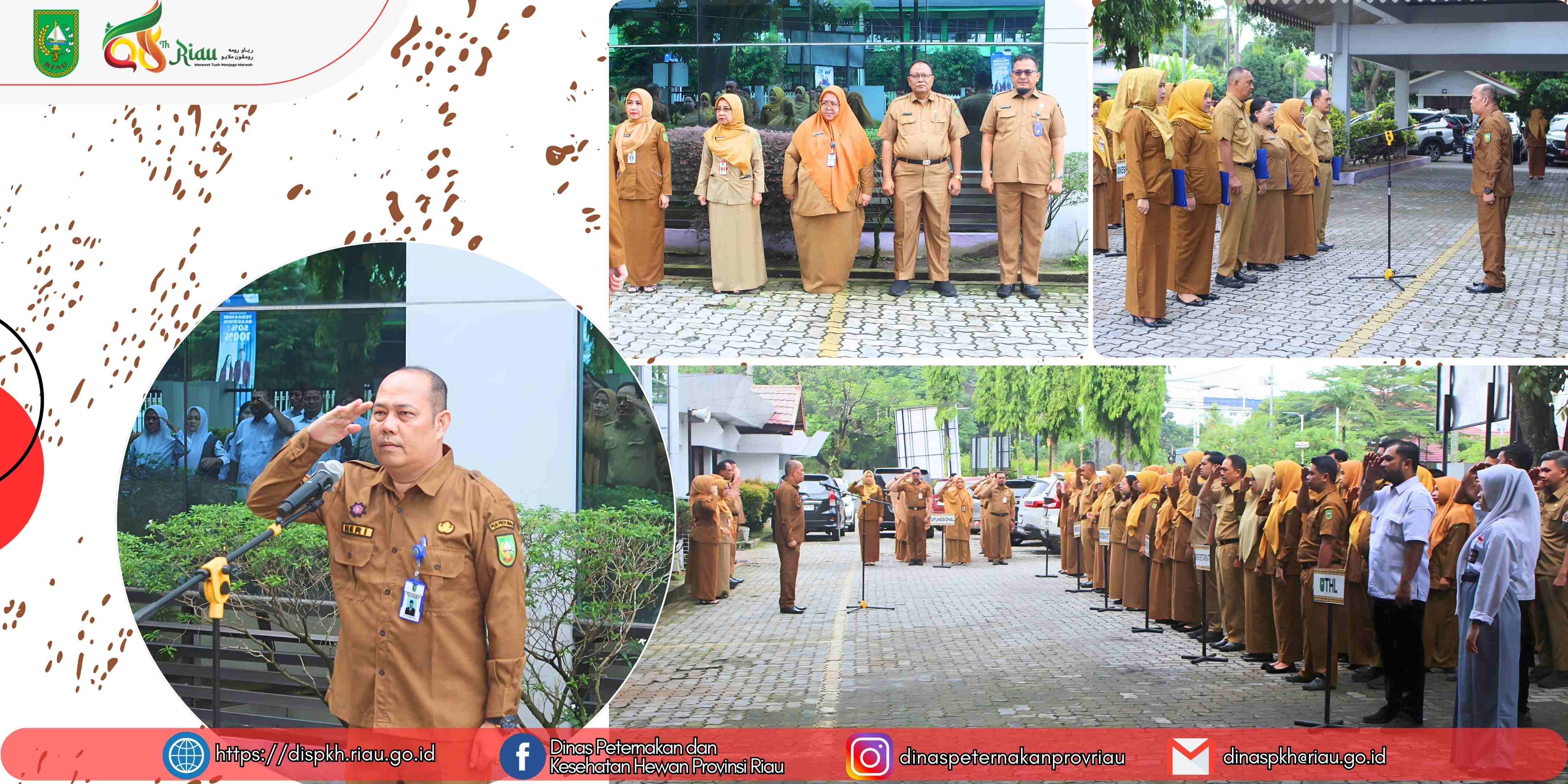 Dinas Peternakan dan Kesehatan Hewan Provinsi Riau Gelar Apel Pagi Rutin Senin di Halaman Kantor