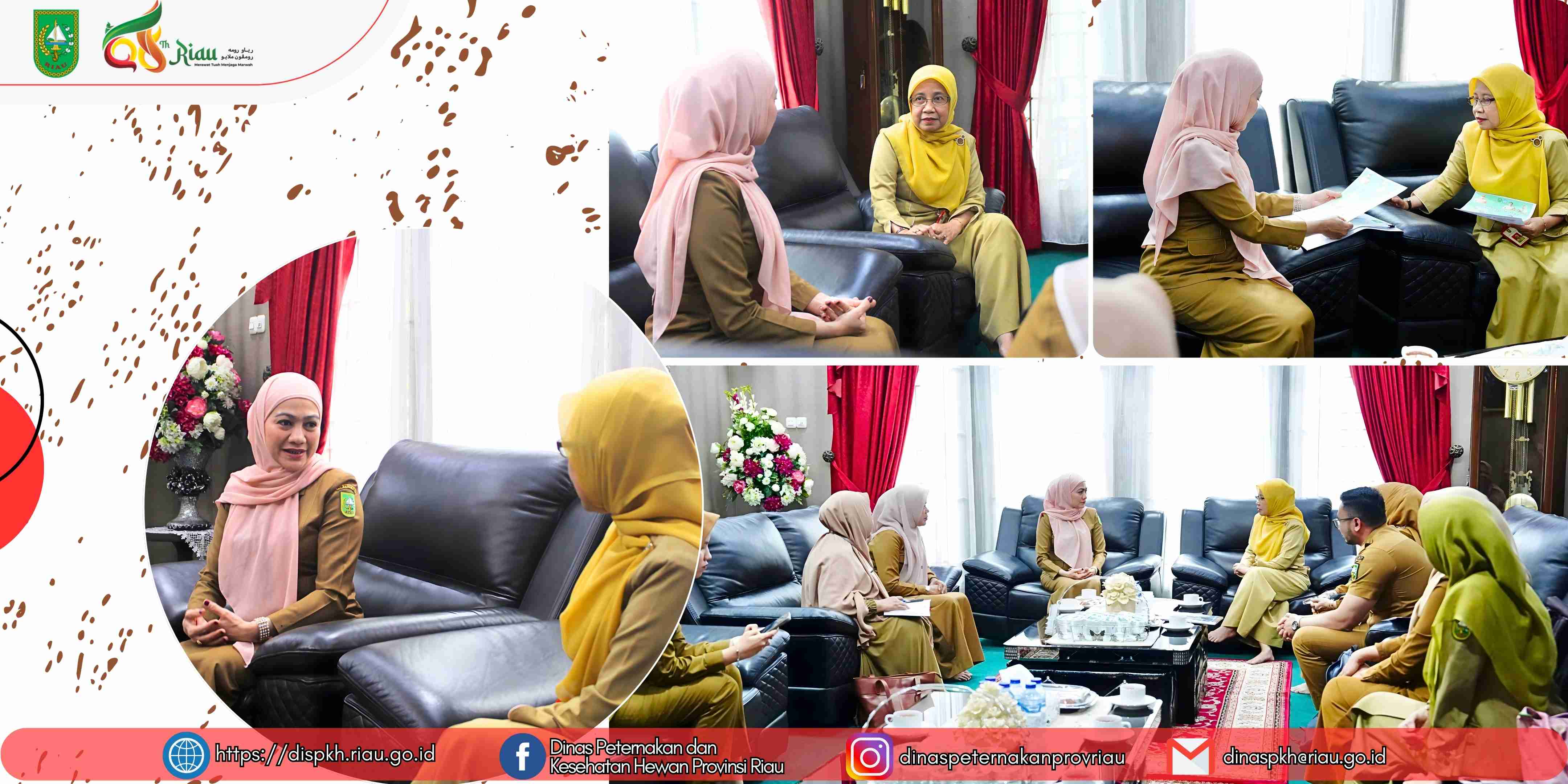 DPKH Provinsi Riau Jalin Silaturahmi dan Koordinasi dengan DWP Provinsi Riau Bahas Produk Hewan ASUH dan Rabies