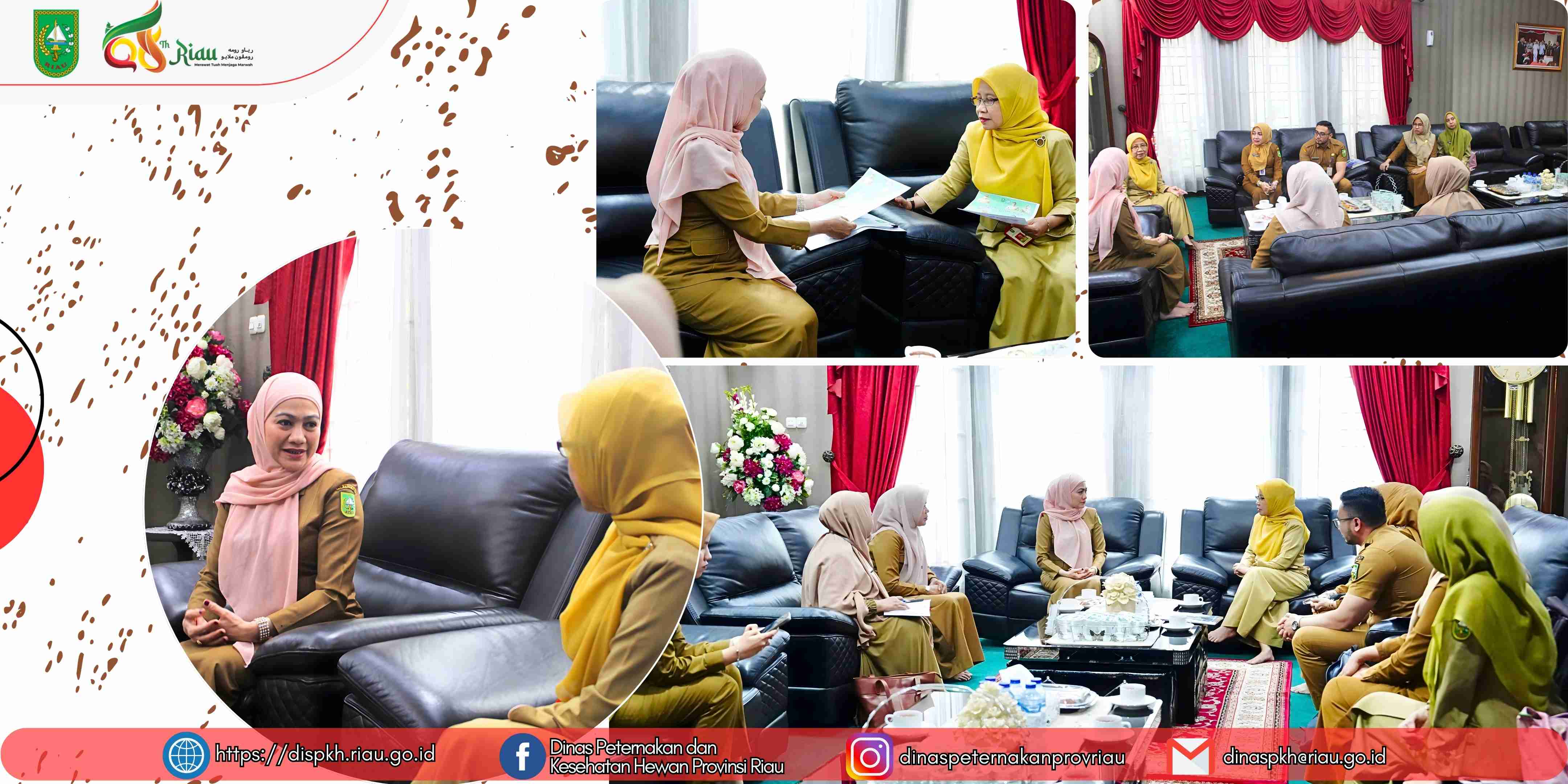 DPKH Provinsi Riau Jalin Silaturahmi dan Koordinasi dengan DWP Provinsi Riau Bahas Produk Hewan ASUH dan Rabies