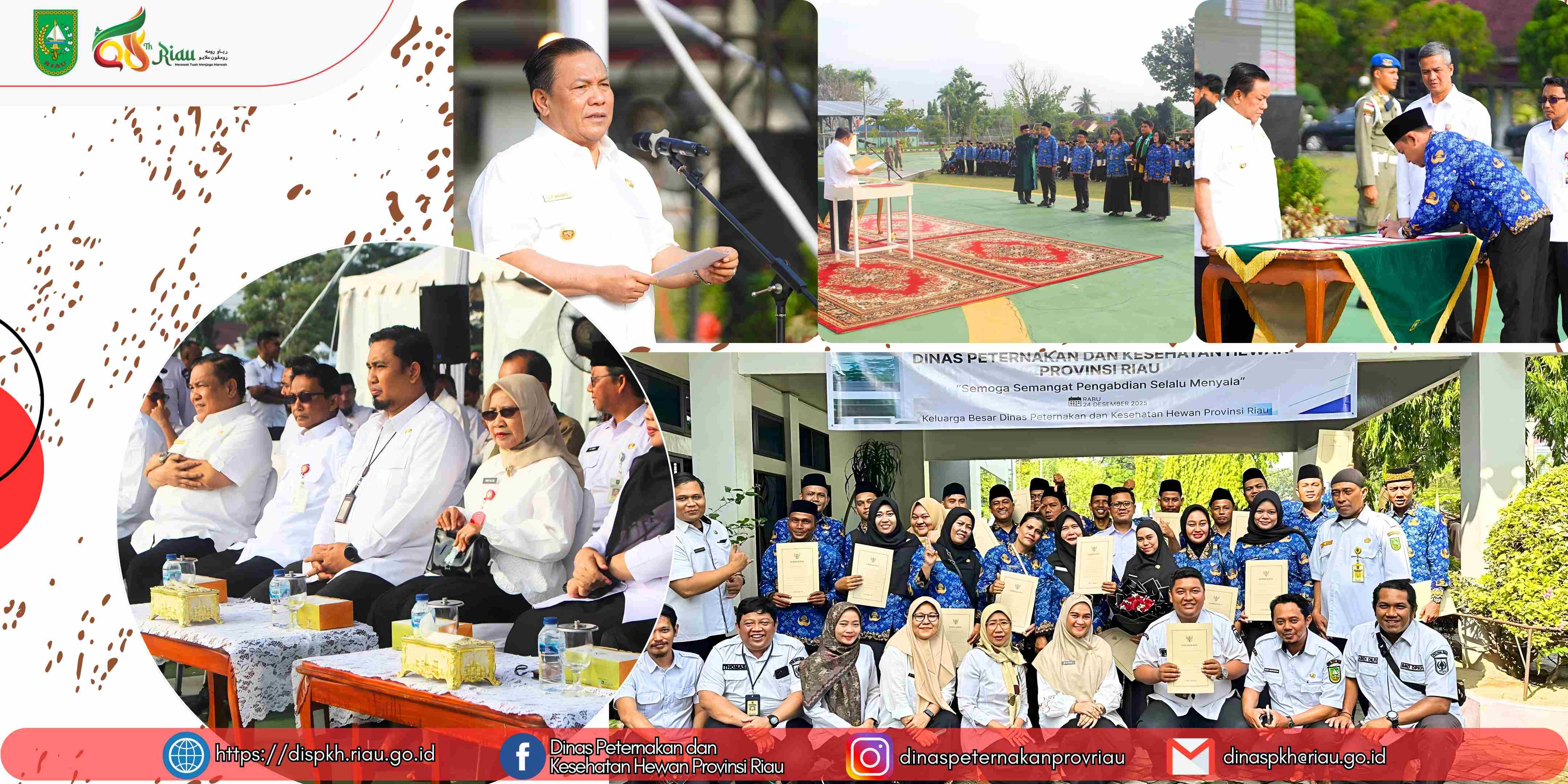 Kepala Dinas Peternakan dan Kesehatan Hewan Provinsi Riau Hadiri Pengambilan Sumpah/Janji PNS, Penyerahan SK PPPK, dan Pelantikan Pejabat Fungsional