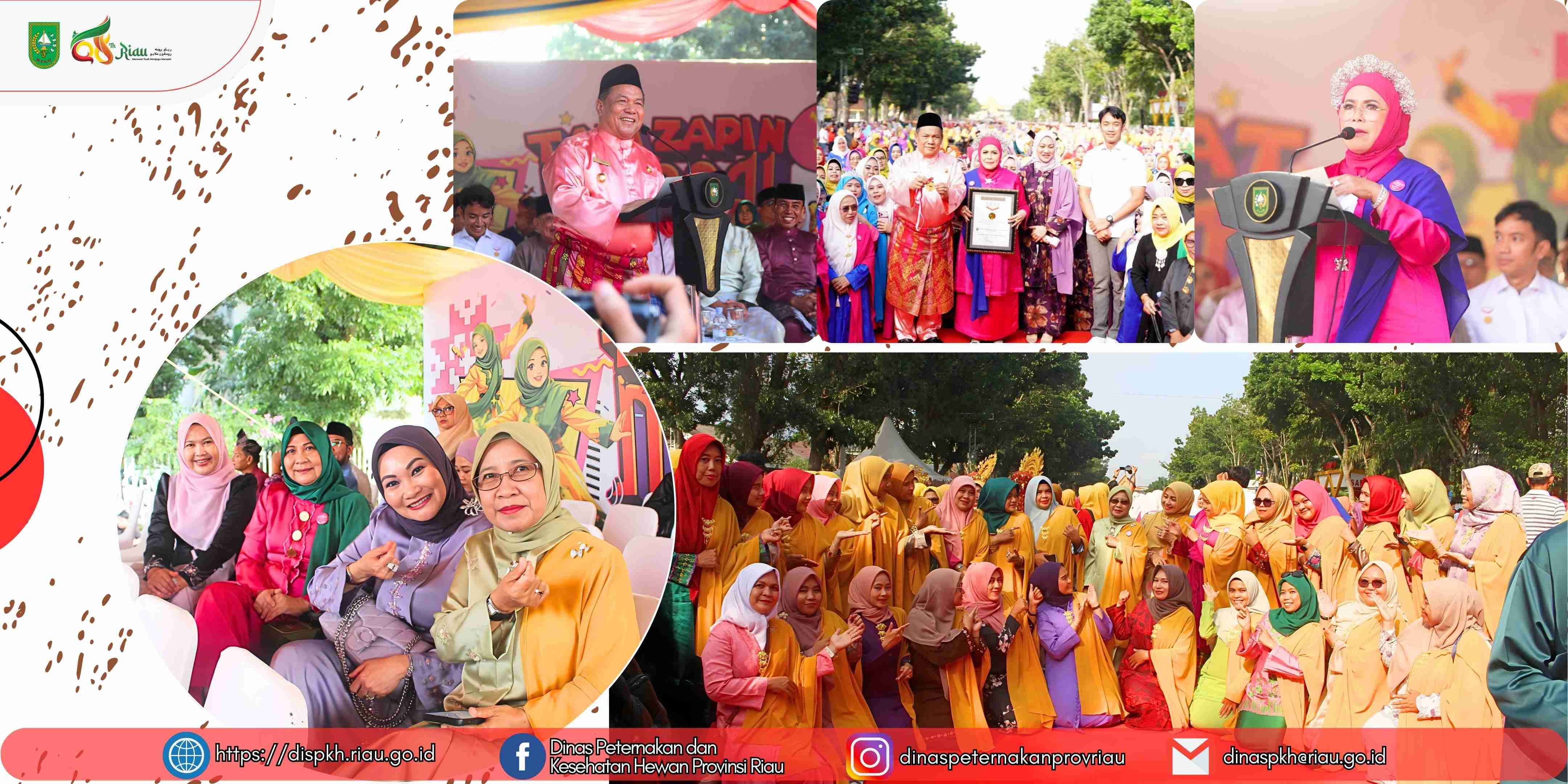 DPKH Provinsi Riau Turut Berpartisipasi dalam Pemecahan Rekor MURI Tari Zapin Massal Berkebaya Labuh Kekek