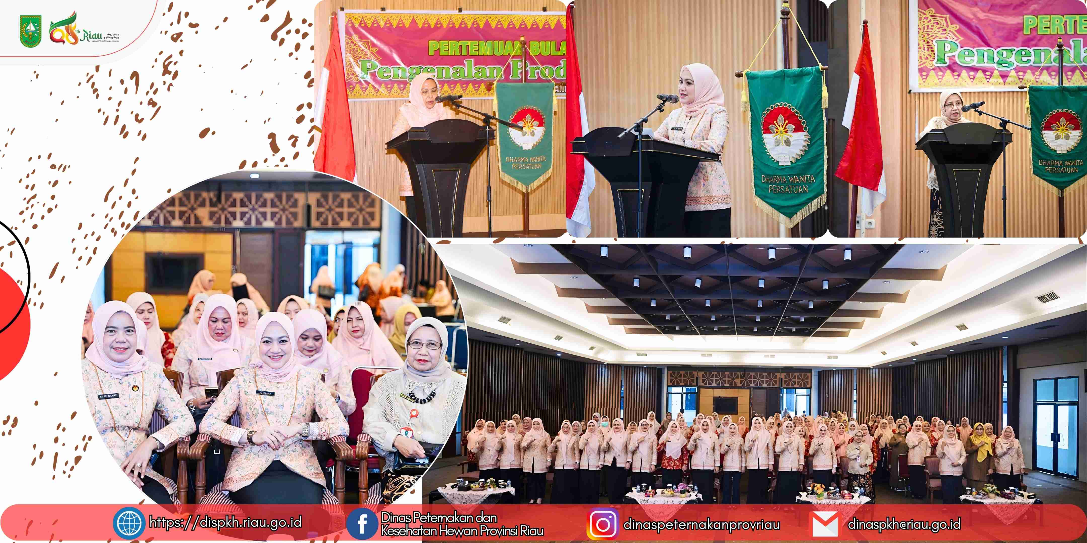 DPKH Provinsi Riau Hadiri Pertemuan Bulanan DWP Provinsi Riau dengan Tema “Pengenalan Produk Hewan ASUH”