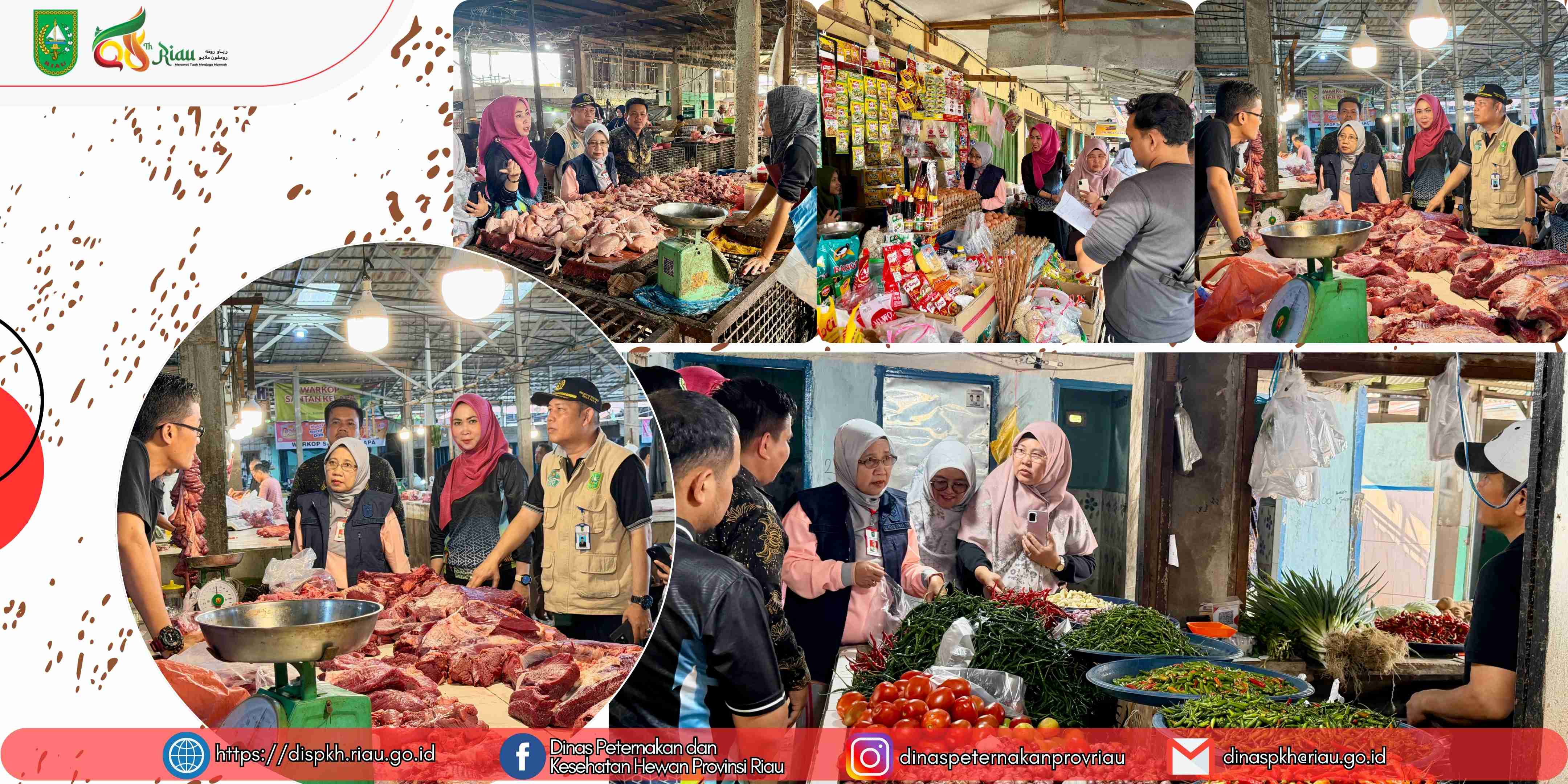 Kadis PKH Provinsi Riau melakukan Monitoring Ketersediaan dan Harga Komoditas Peternakan Jelang HBKN Puasa–Idul Fitri 1447 H Tahun 2026 di Pasar Pagi Dupa