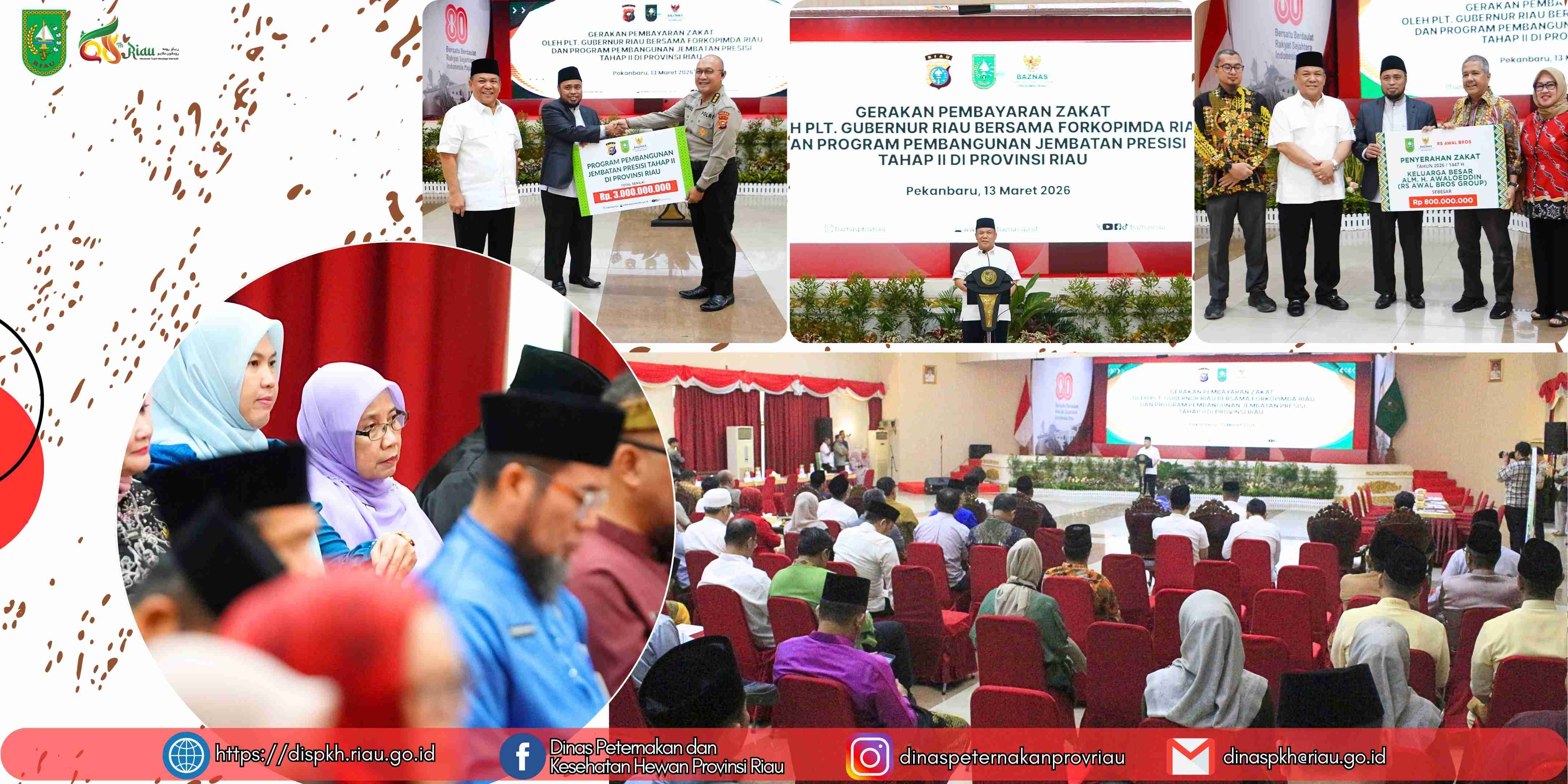 Kepala Dinas PKH Prov Riau Hadiri Gerakan Membayar Zakat Bersama Plt. Gubernur Riau