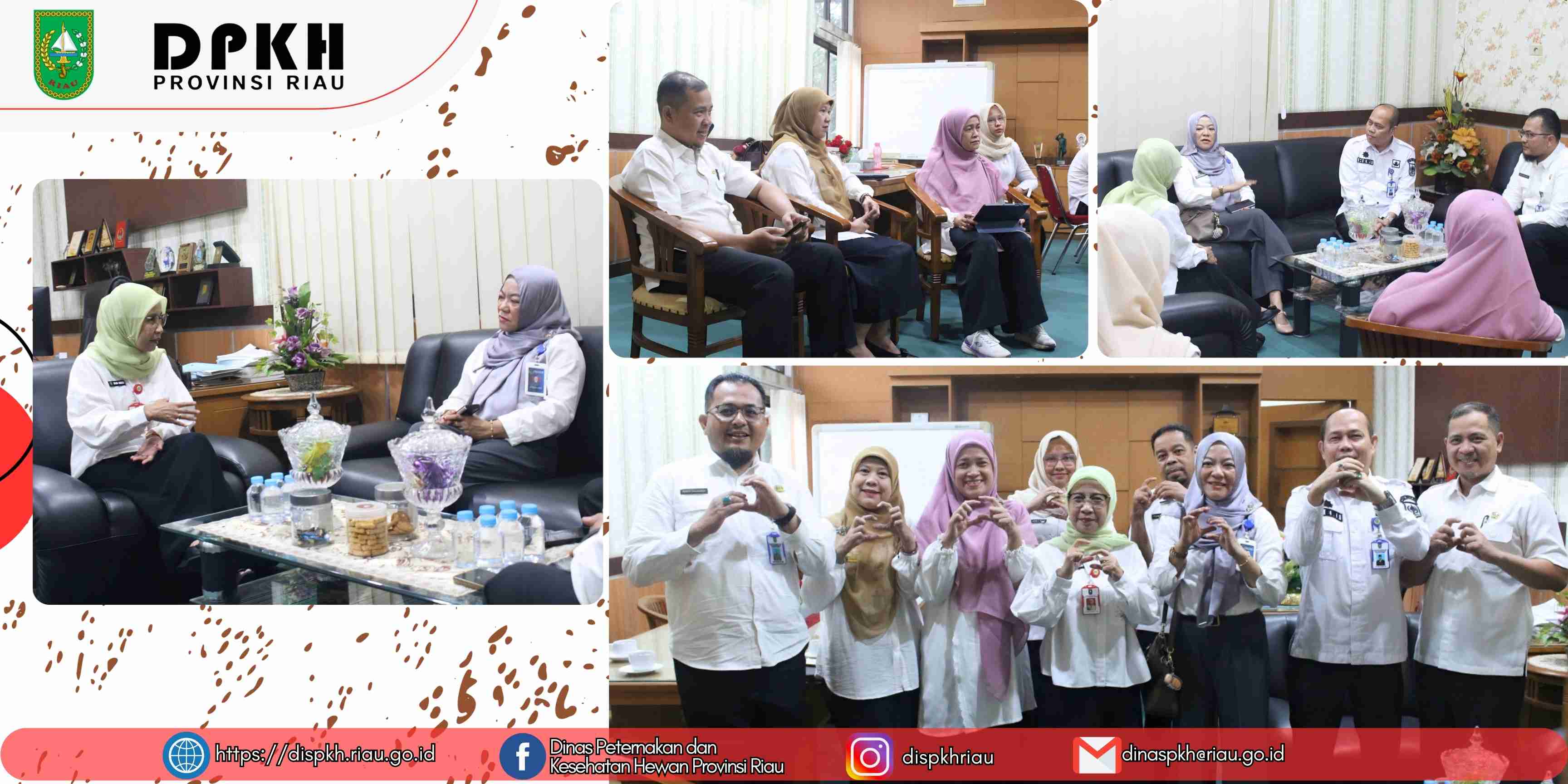Bahas Peran UMKM dan Standardisasi Produk Hewan untuk MBG, Kepala DPKH Riau Sambut Kedatangan Ibu Syartiwidya