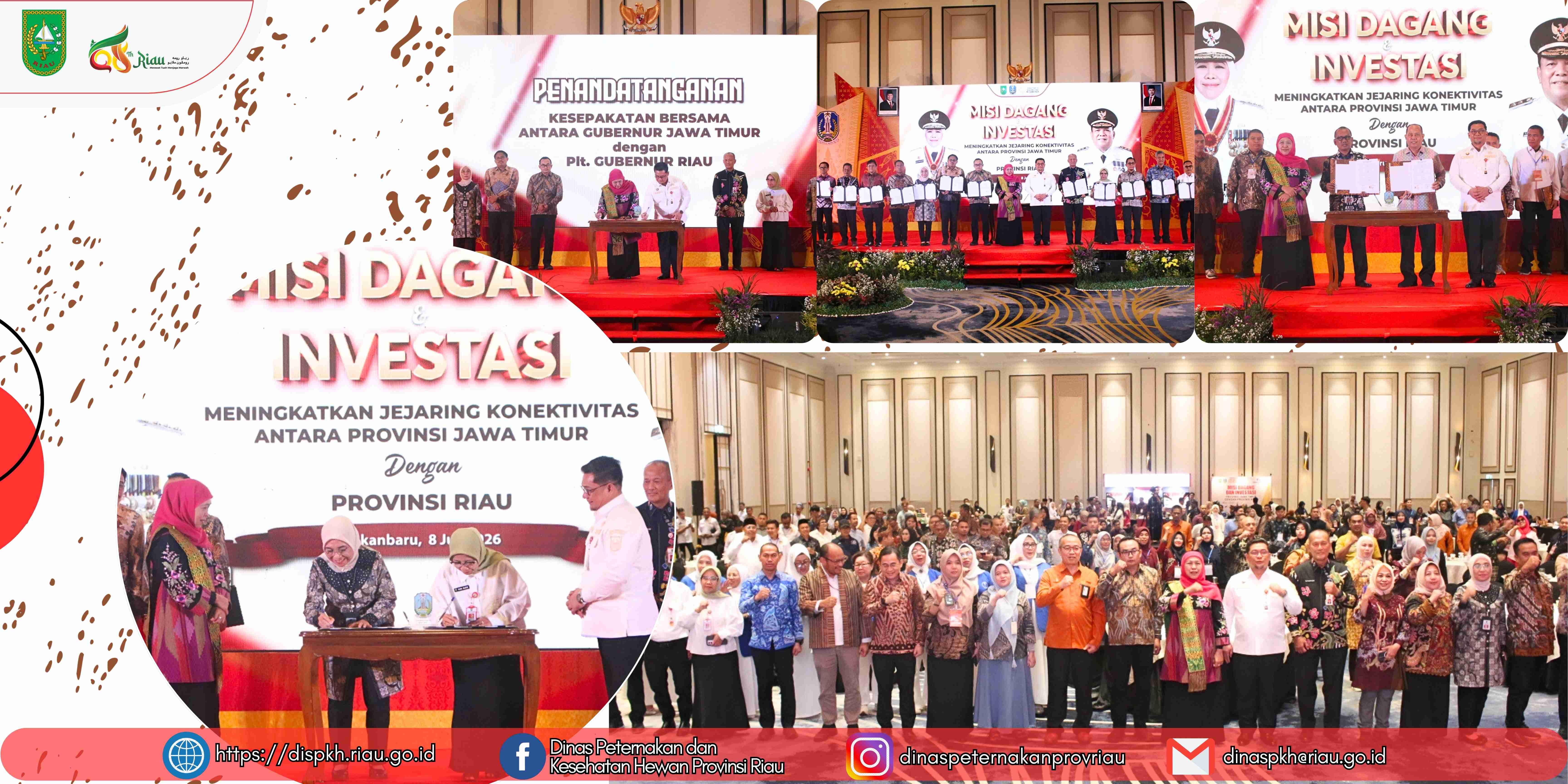Sinergi Antar Daerah, DPKH Riau Laksanakan PKS dengan Dinas Peternakan Jawa Timur pada Misi Dagang 2026