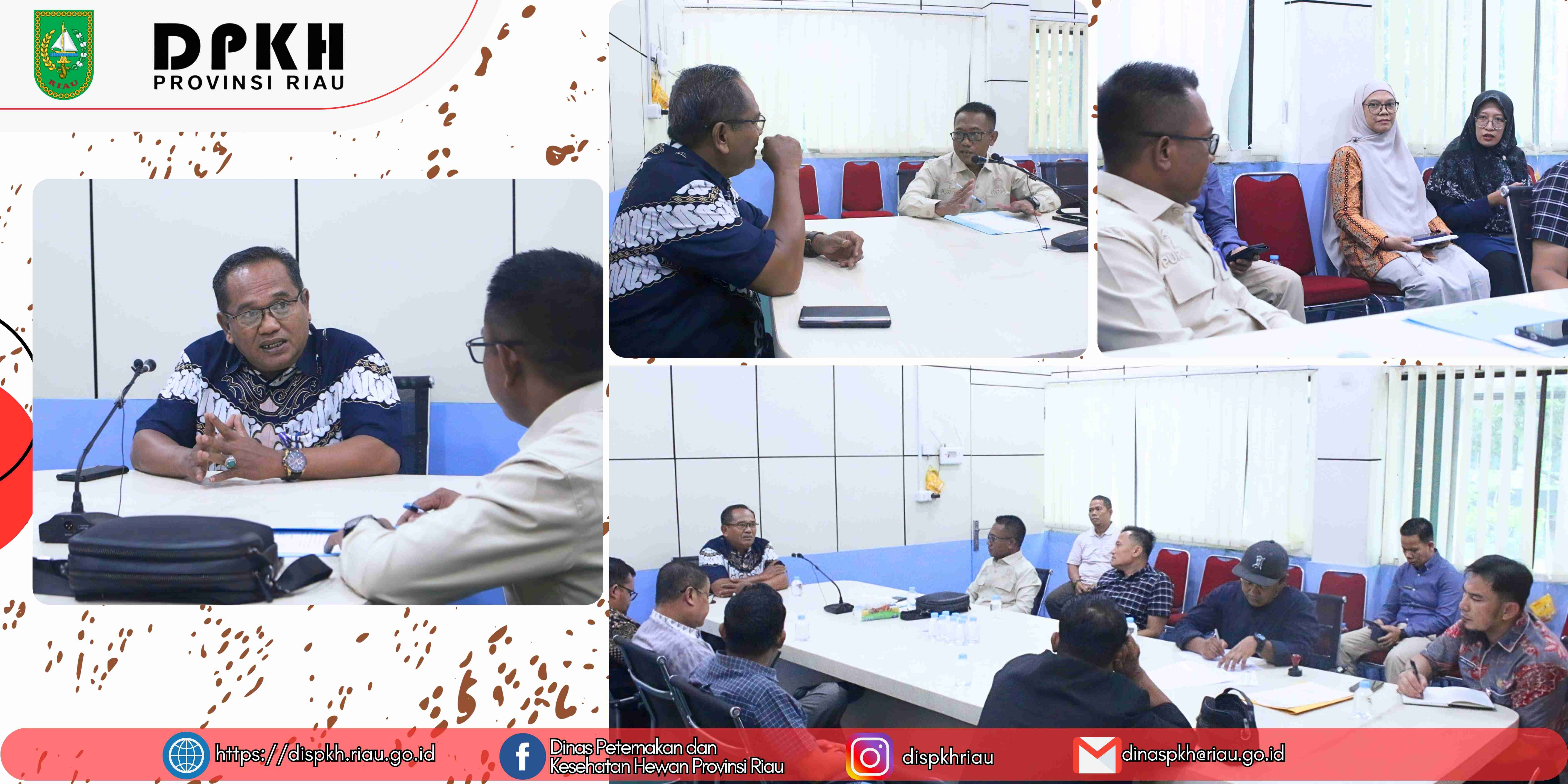 Bahas Strategi Penggalian PAD Sektor Peternakan, Sekdis DPKH Riau Sambut Kunjungan Kerja Komisi II DPRD Rokan Hulu