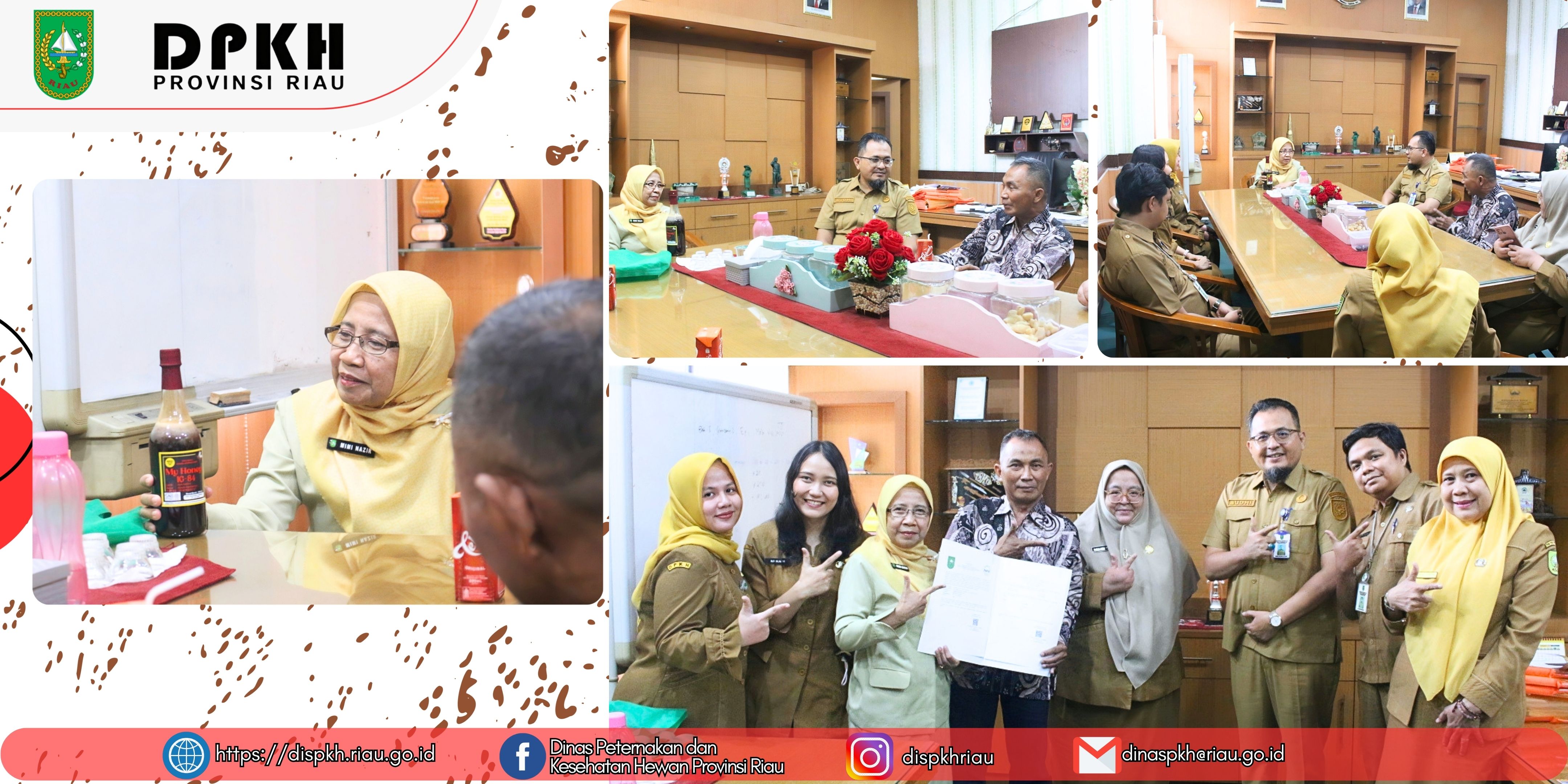 Jamin Keamanan Pangan Asal Hewan, DPKH Riau Serahkan Sertifikat NKV Penanganan dan Pengolahan Madu