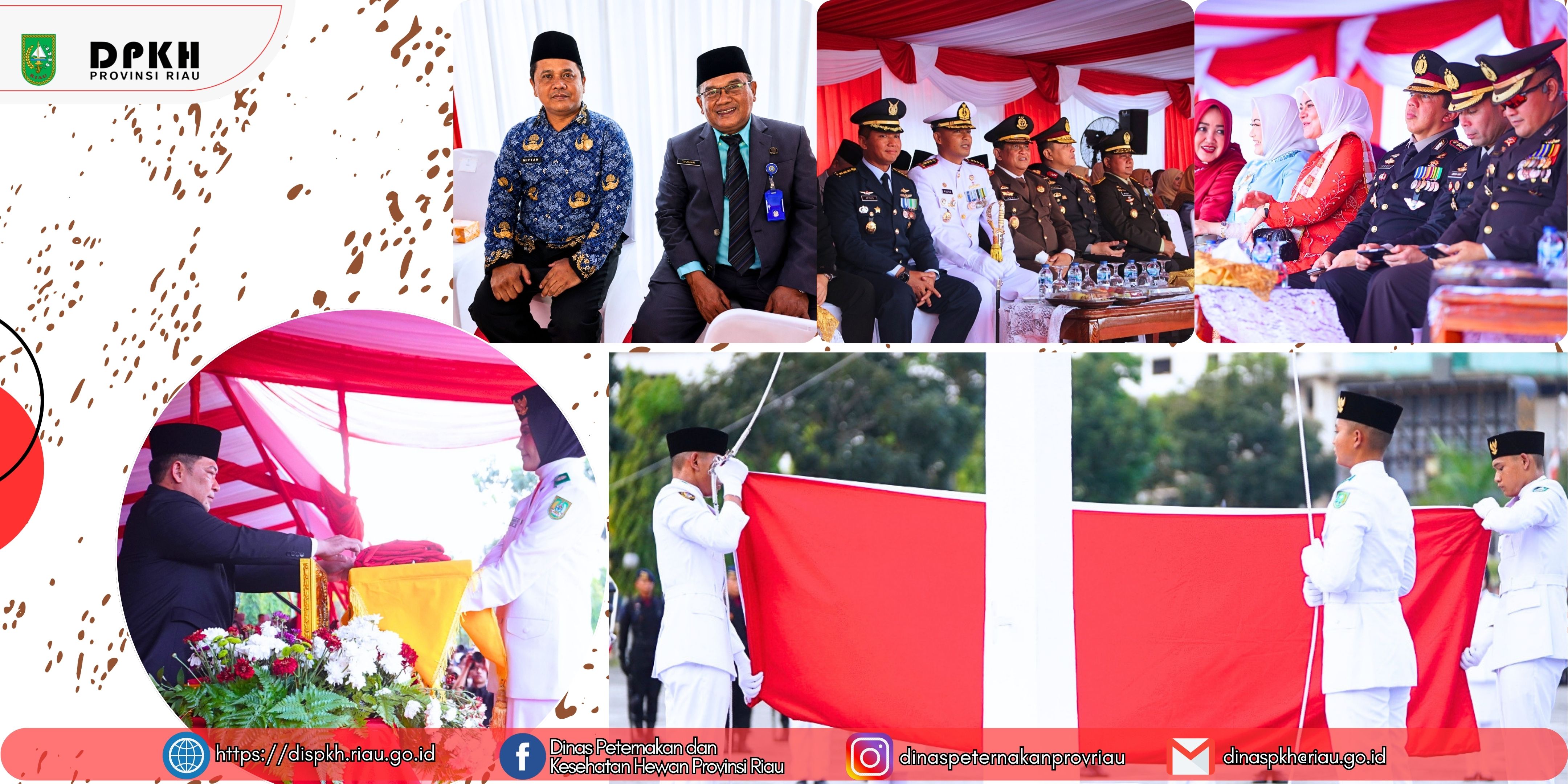 Tutup Rangkaian Kemerdekaan, Plt. Kadis PKH Supaiman Hadiri Penurunan Bendera di Halaman Kantor Gubernur