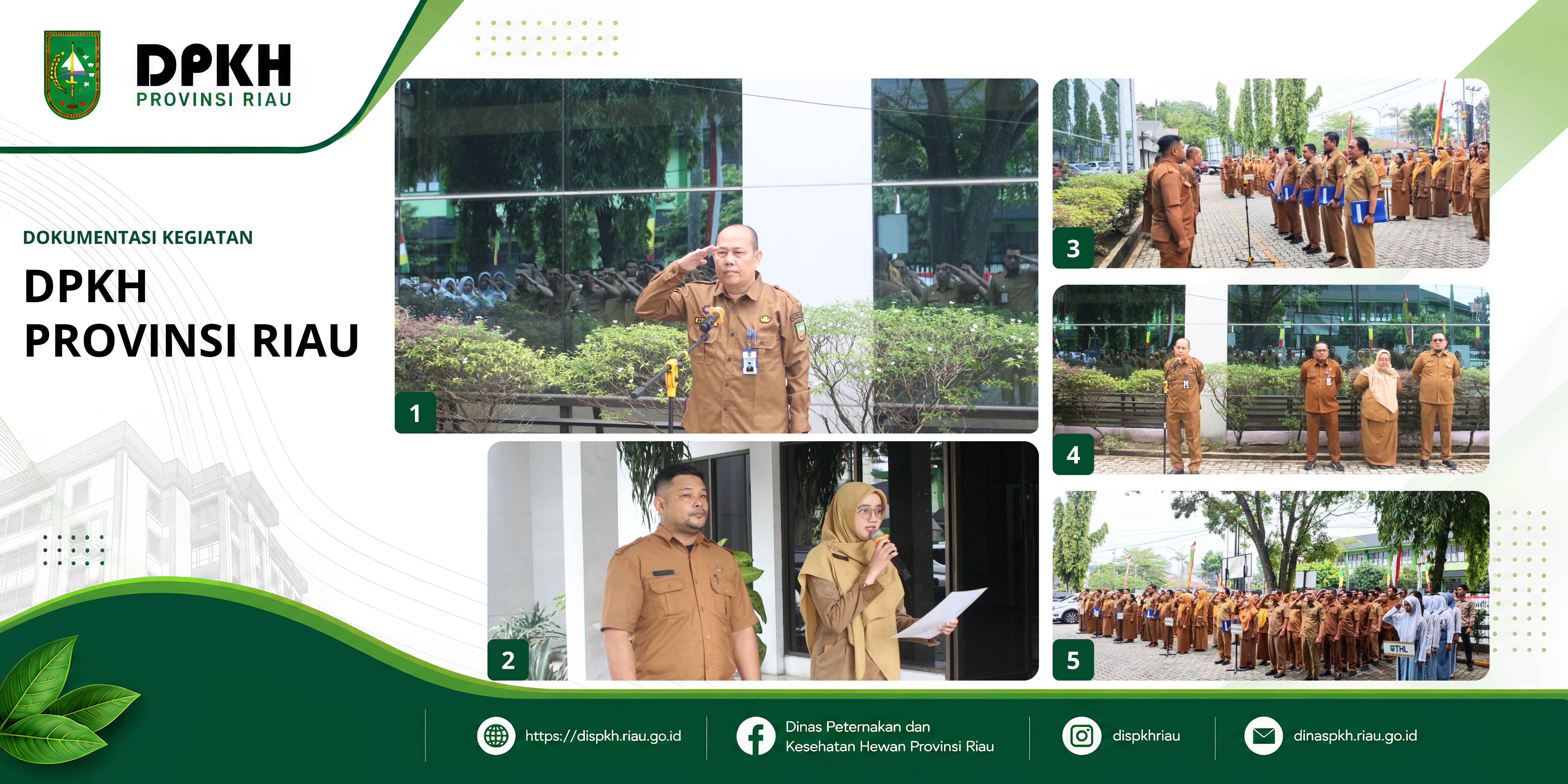 Apel Pagi Senin, DPKH Riau Tekankan Disiplin Kehadiran dan Penyesuaian Kegiatan dengan Kondisi Fiskal