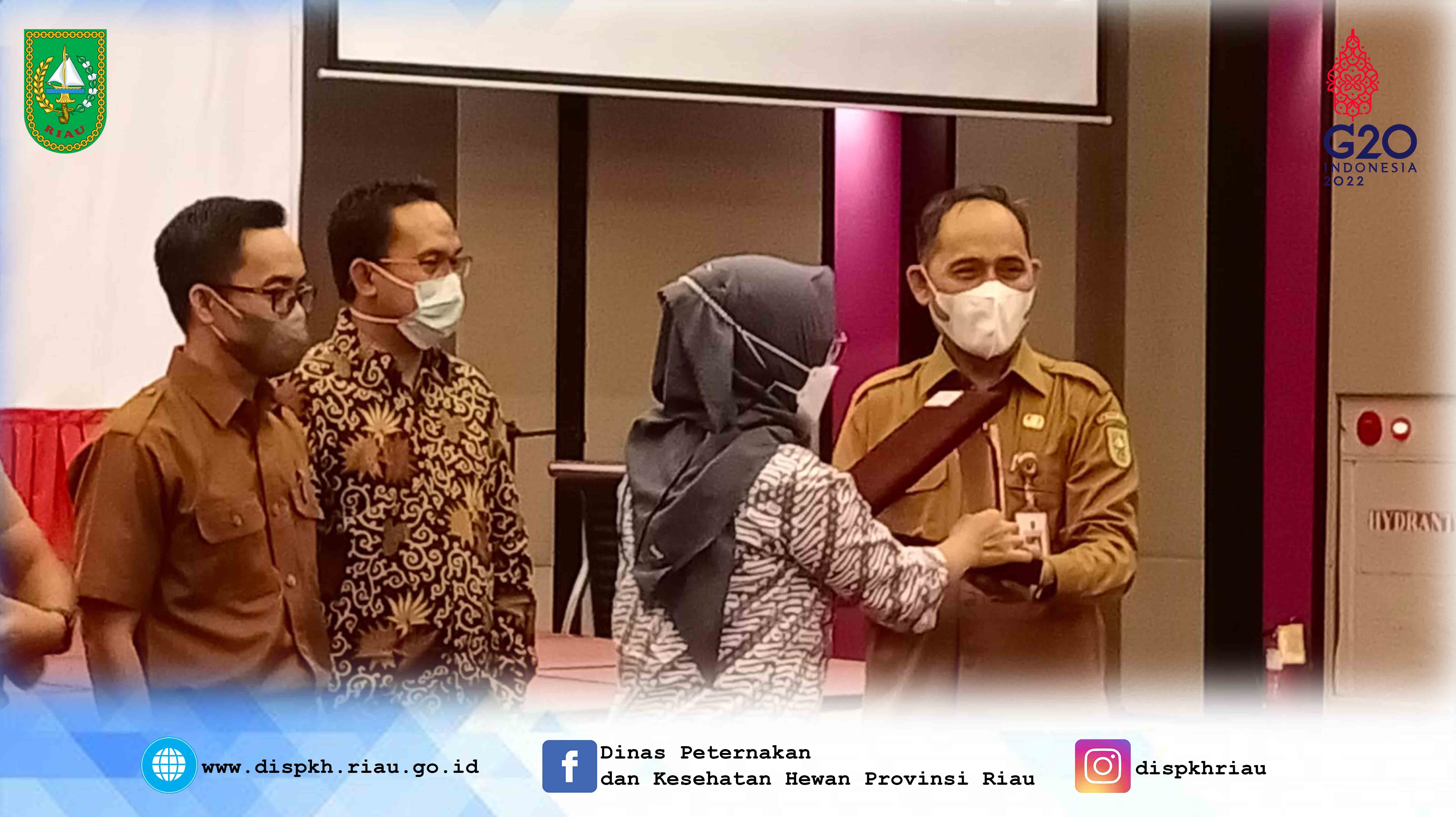 Dinas Peternakan dan Kesehatan Hewan Provinsi Riau sebagai Terbaik 1 (satu) Implementasi dan Inovasi iSIKHNAS