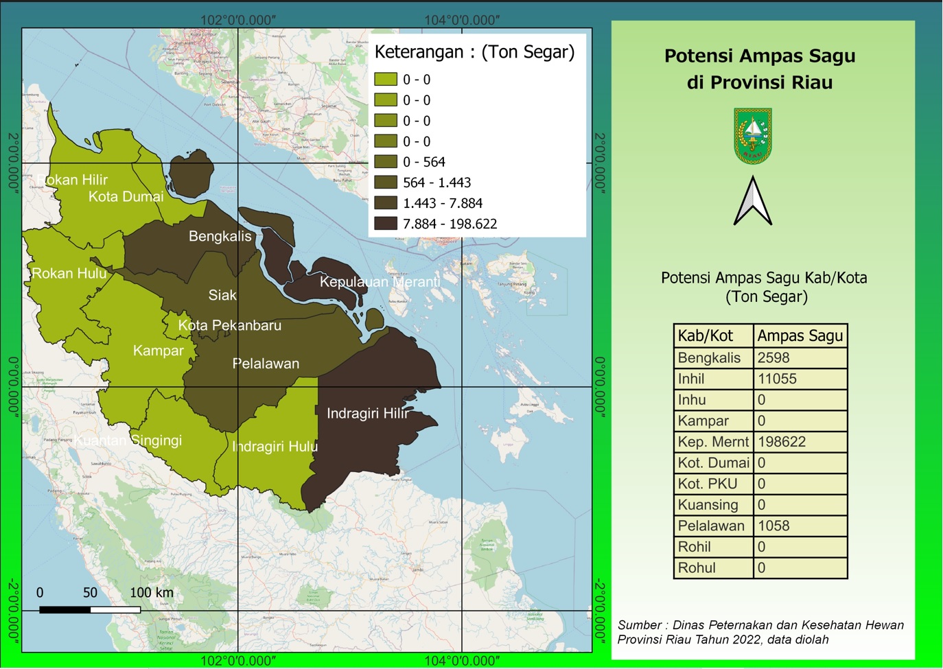 Potensi Ampas Sagu Provinsi Riau