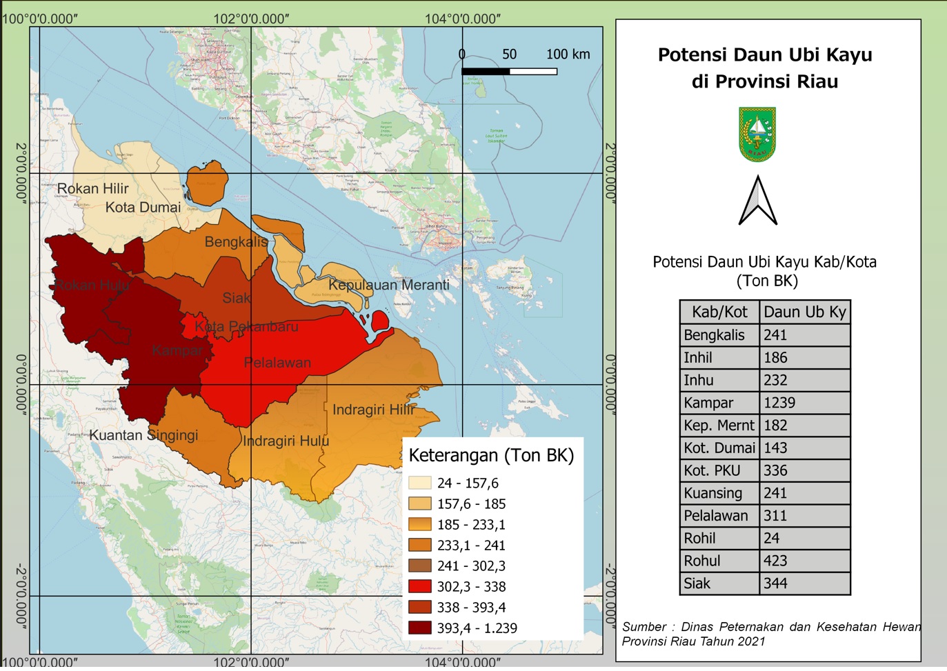 Potensi Daun Ubi Kayu Provinsi Riau