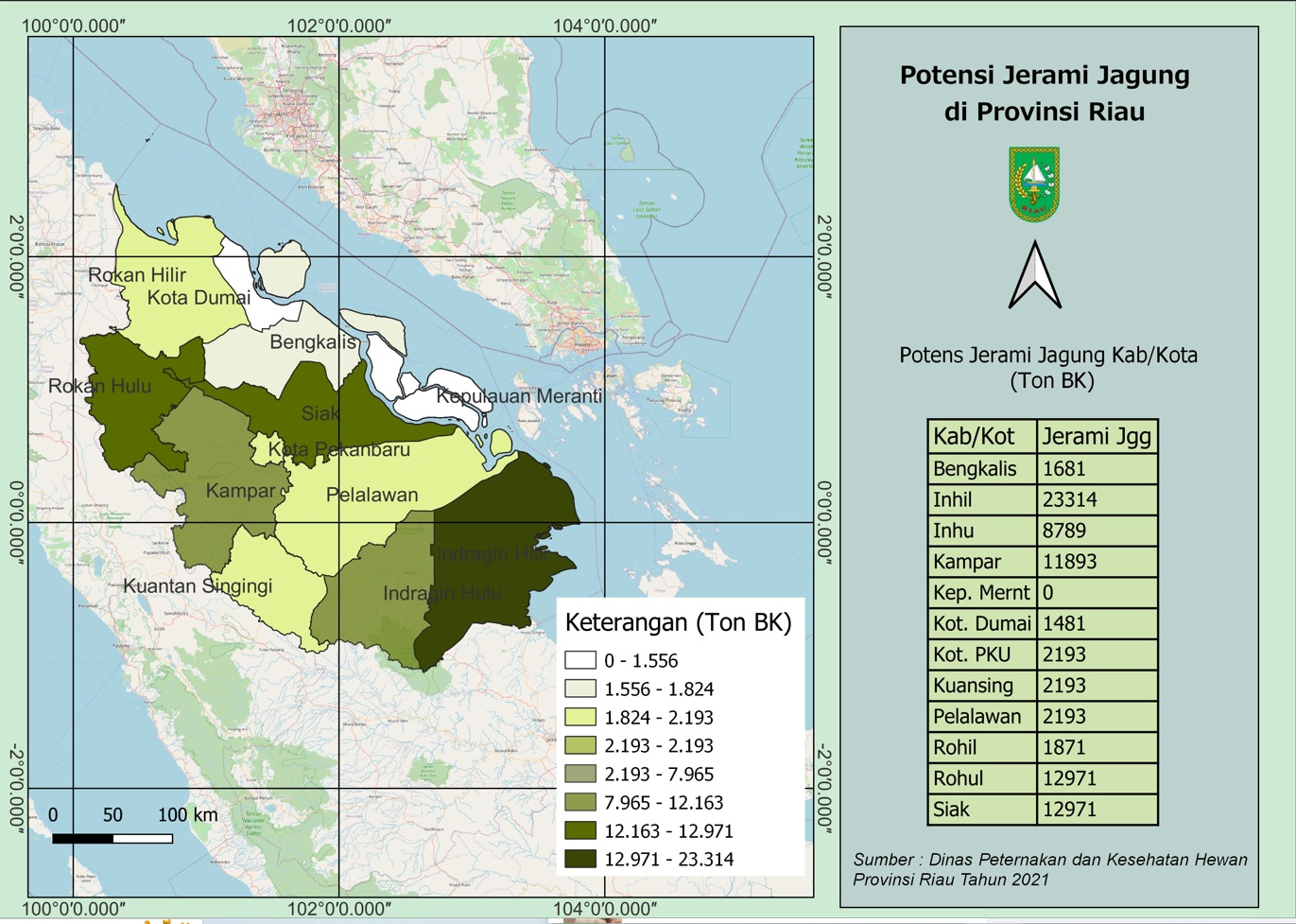 Potensi Jerami Jagung Provinsi Riau