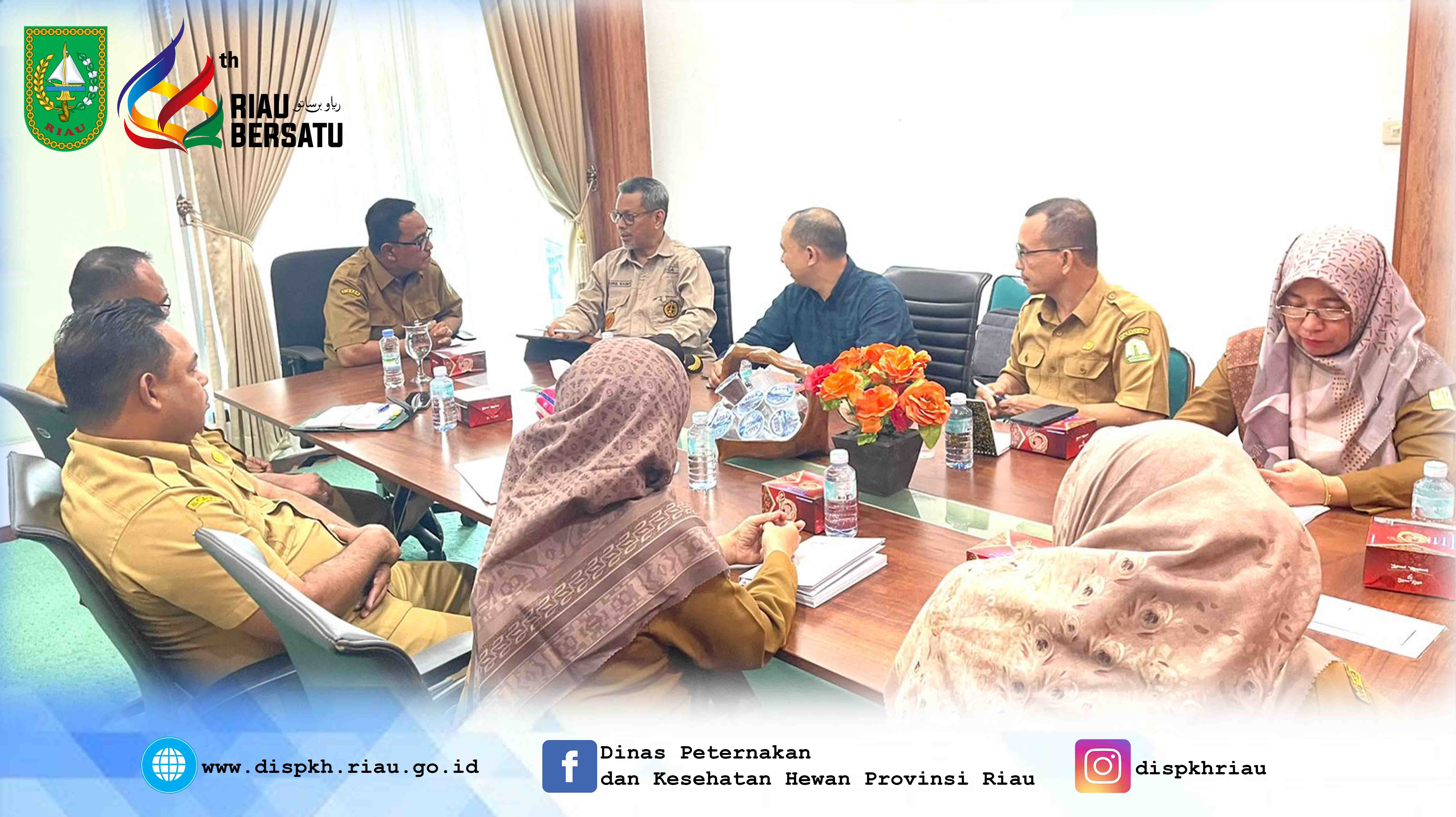 Kepala Dinas Peternakan dan Kesehatan Hewan Provinsi Riau melakukan kunjungan kerja ke Provinsi Aceh