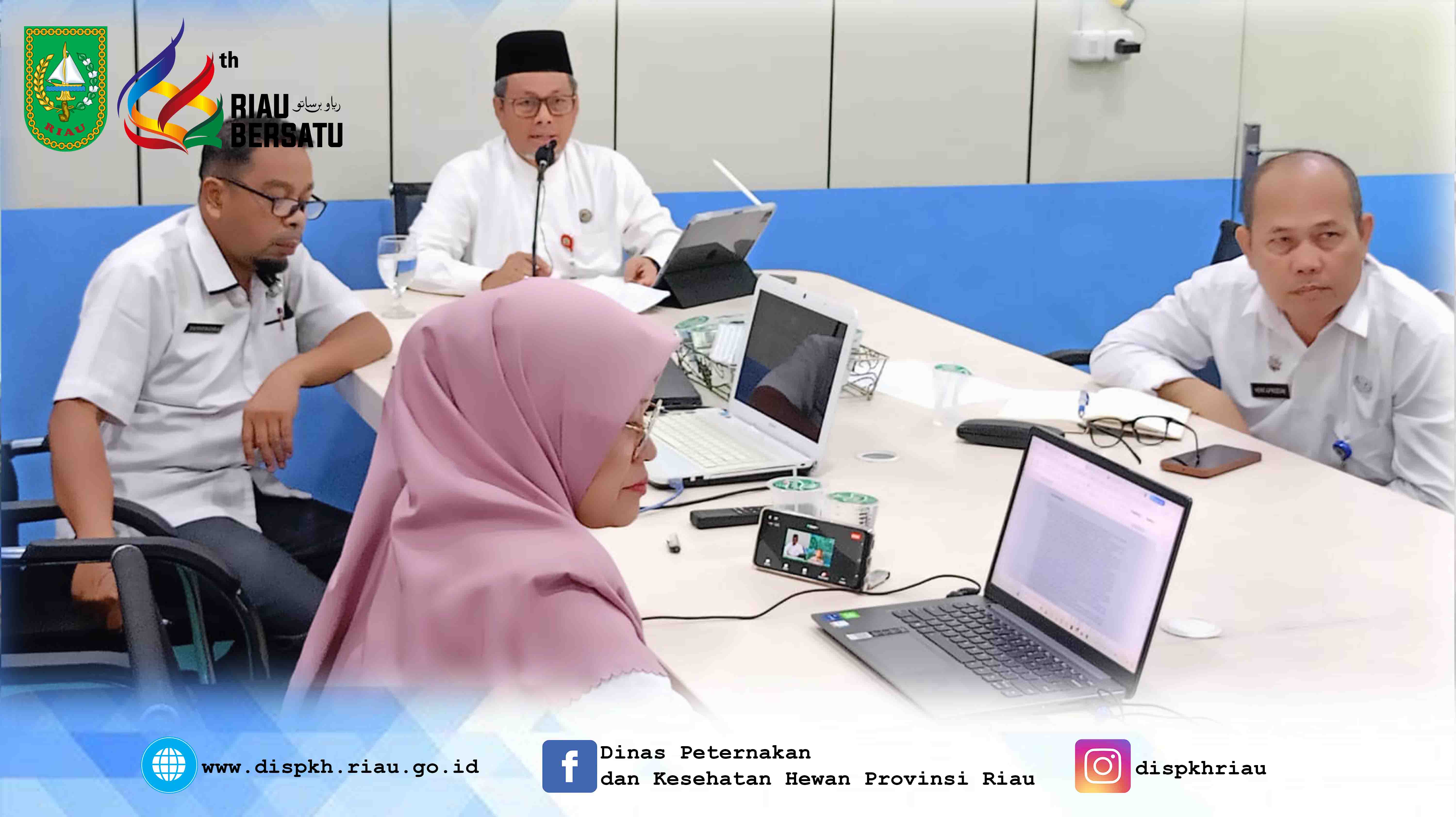 Kepala Dinas Peternakan menjadi Narasumber dalam Acara SISKASERIES Episode19, dengan topik "Implementasi SISKA di Provinsi Riau" Rabu 21 Februari 2024