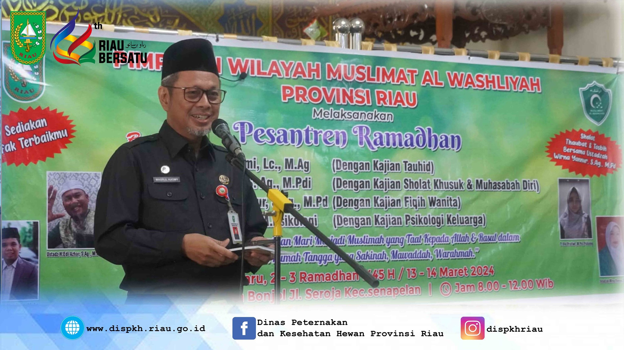 Pembukaan kegiatan Pesantren Ramadhan yang ditaja Oleh Pimpinan Wilayah Muslimat Al-Washliyah Provinsi Riau