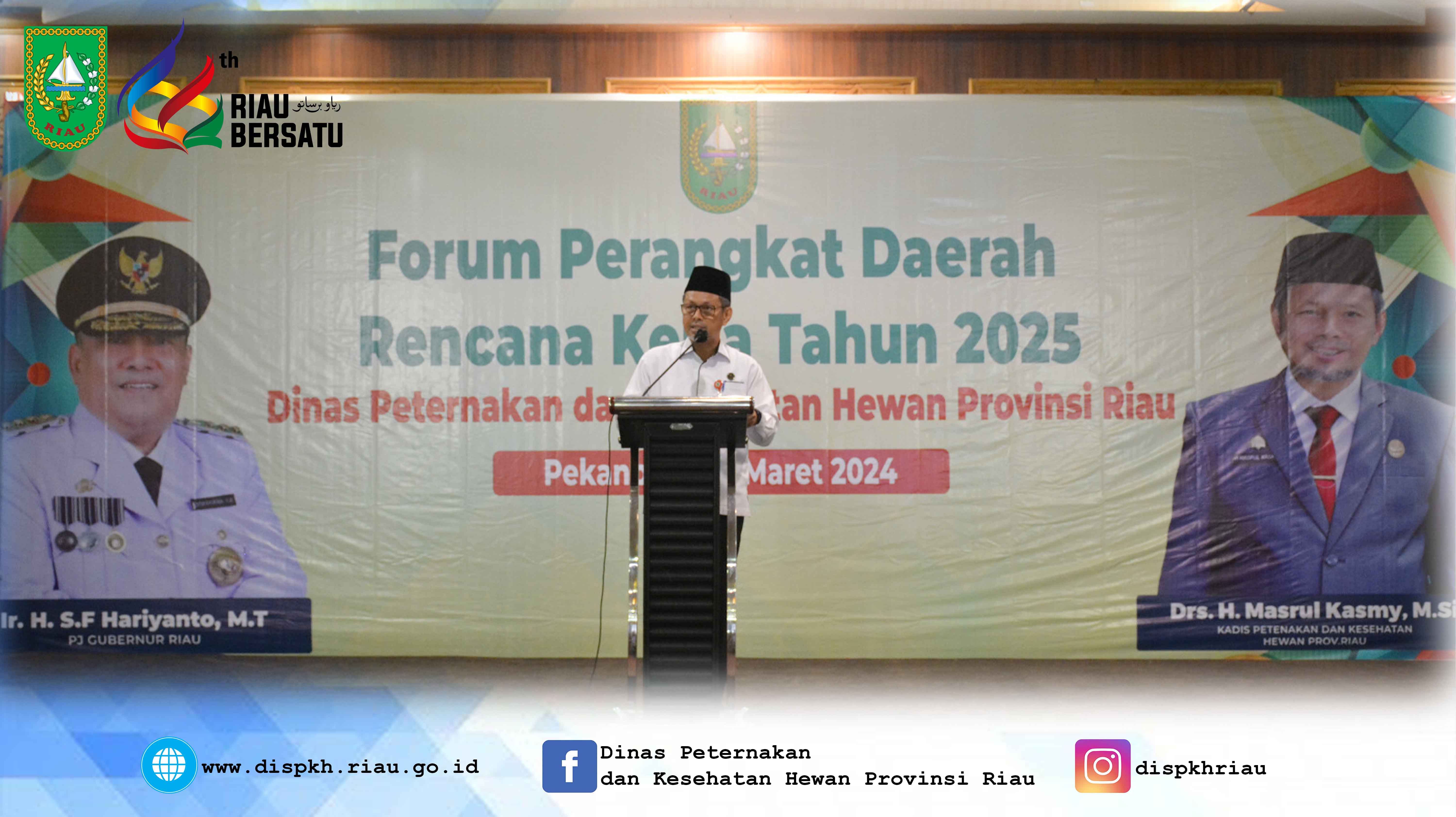 Kepala Dinas Peternakan dan Kesehatan Hewan Provinsi Riau Membuka Acara Forum Perangkat Daerah Rencana Kerja Tahun 2025