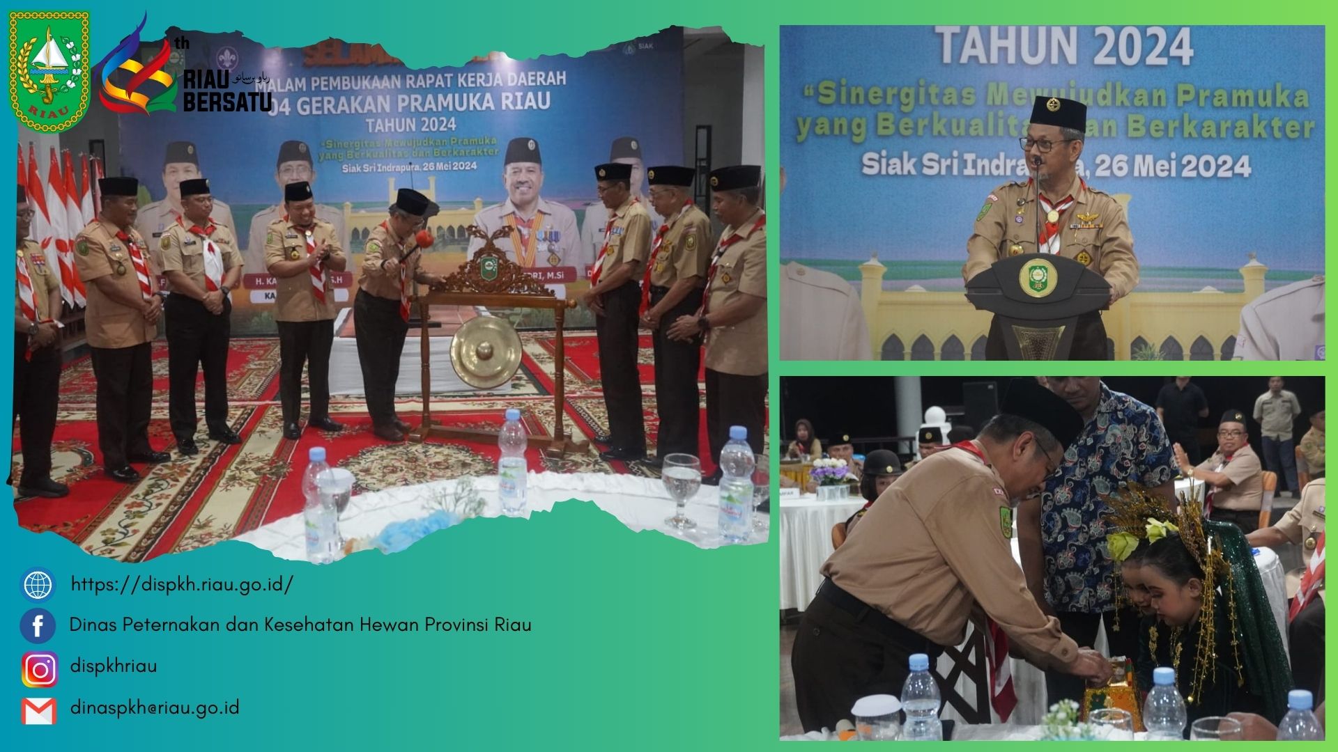 Kepala Dinas Peternakan dan Kesehatan Hewan Provinsi Riau Menghadiri Sekaligus Membuka Rakerda Gerakan Pramuka Riau THN 2024