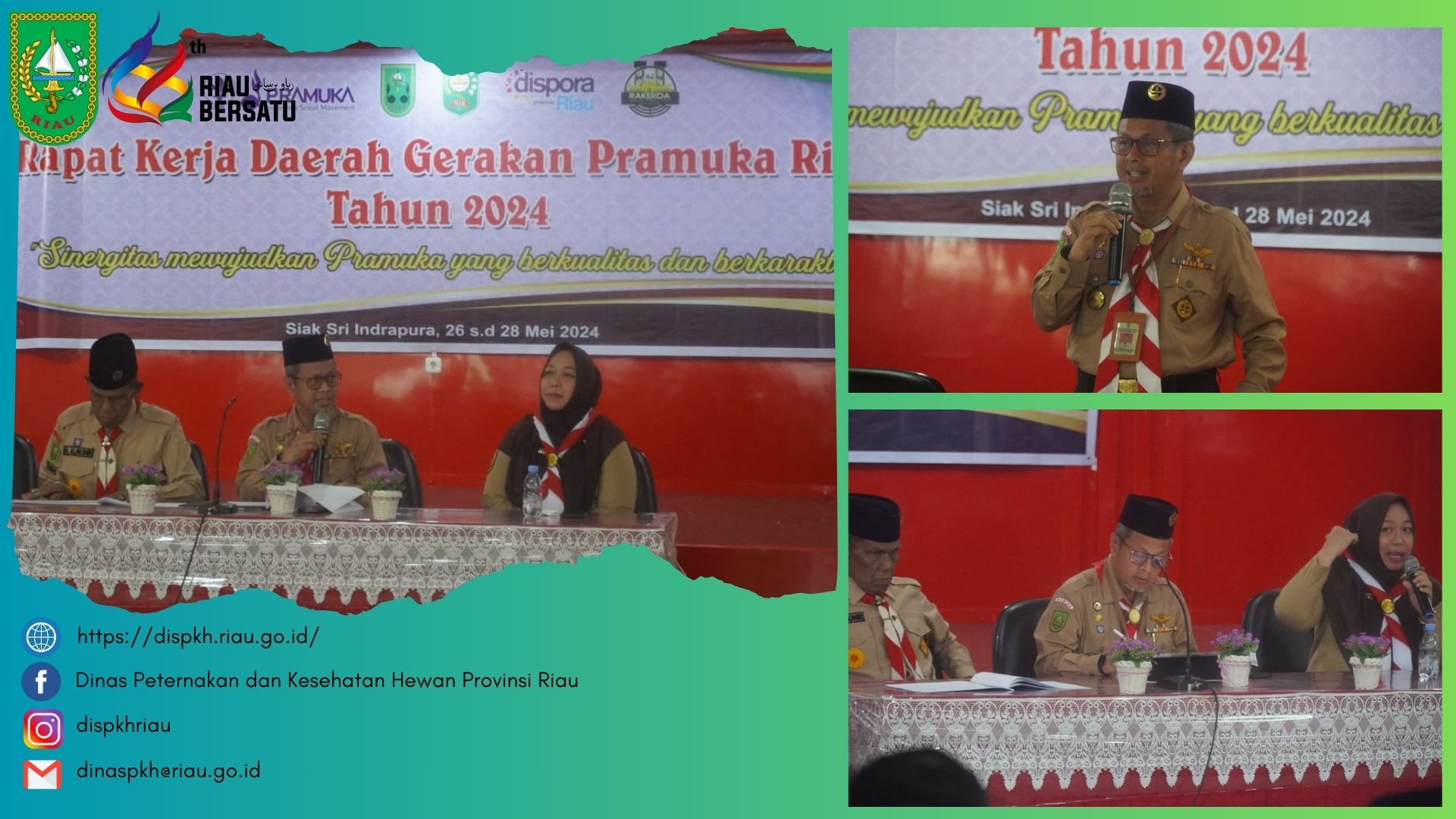 Paparan arahan Mabida Riau dalam pembinaan dan pengembangan Gerakan Pramuka Provinsi Riau pada forum Rakerda