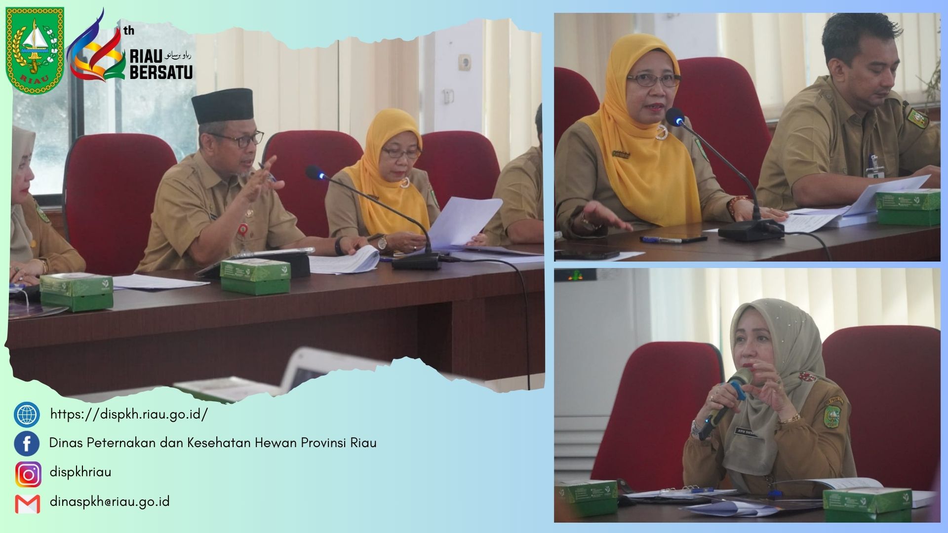 Bapak Kepala Dinas Peternakan dan Kesehatan Hewan Provinsi Riau Bapak Drs. H. Masrul Kasmy, M.Si Memimpin Rapat Audit Arsip bersama Ibu Mimi Yuliani N,Apt, MM Selaku Kadispersip Provinsi Riau