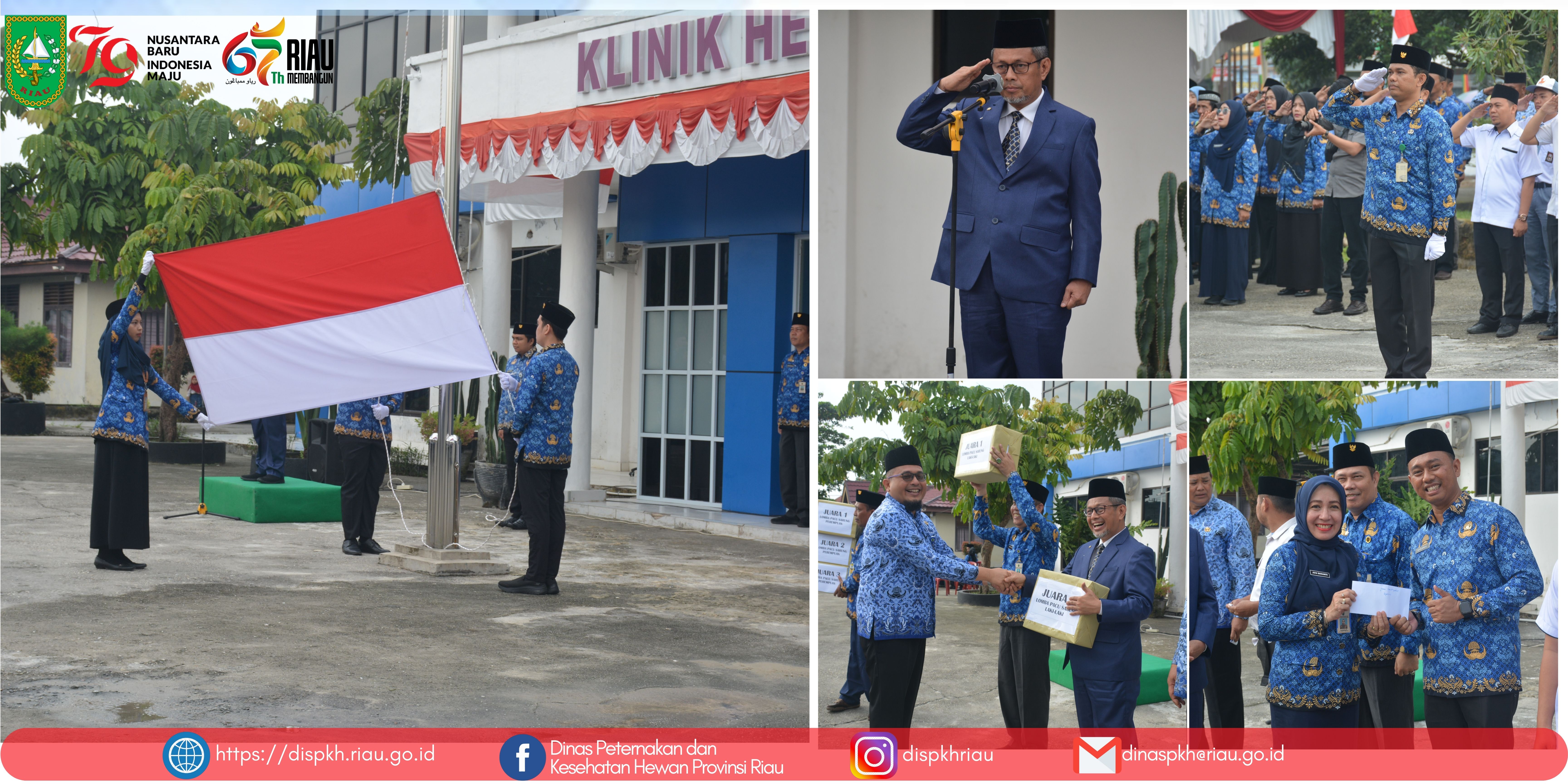 Upacara bendera dalam rangka Dirgahayu Republik Indonesia yang ke 79