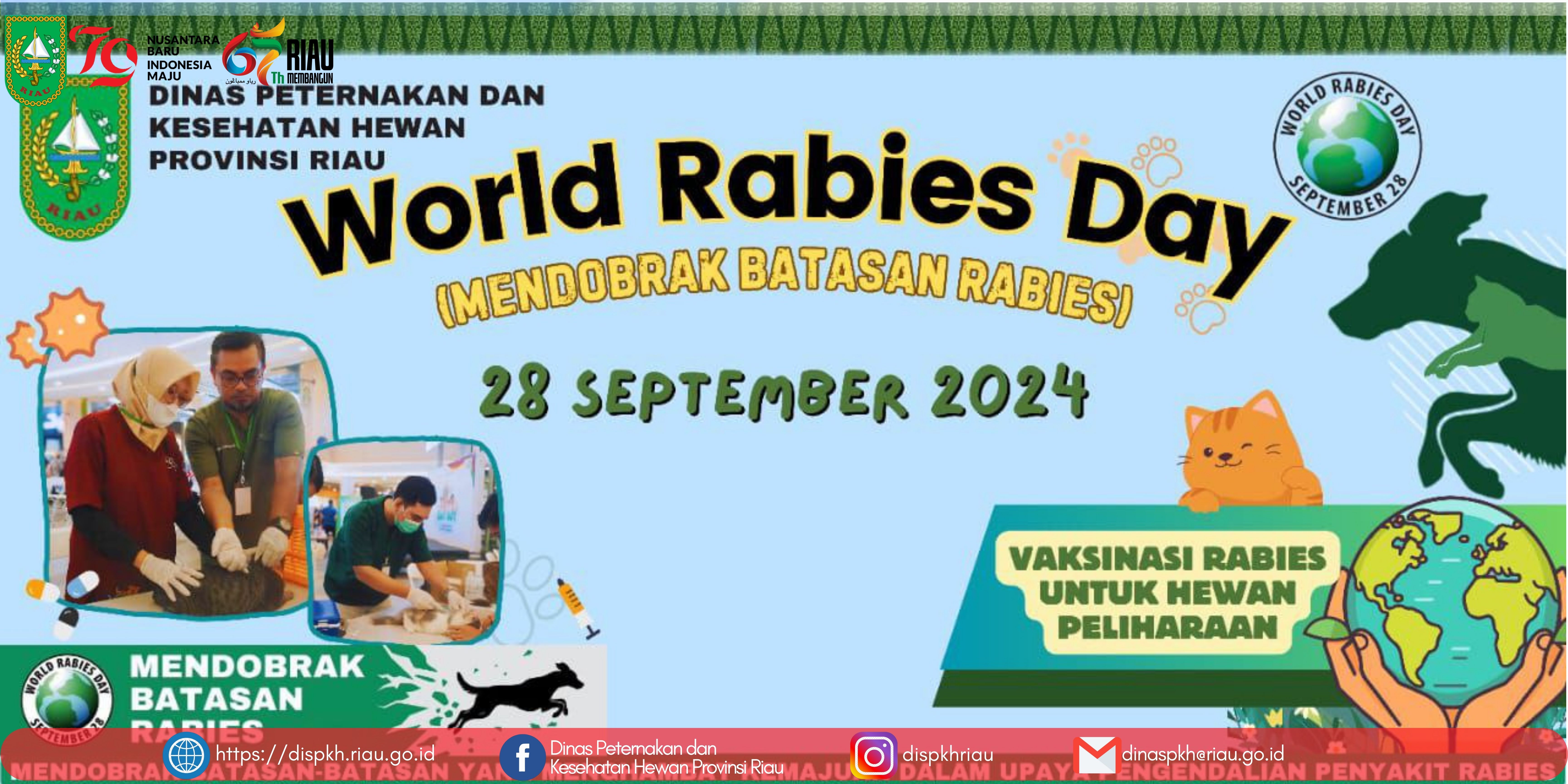  Vaksinasi Rabies Gratis tanggal 28 September 2024, yang bertempat di Jl. Pattimura No: 02 Pekanbaru