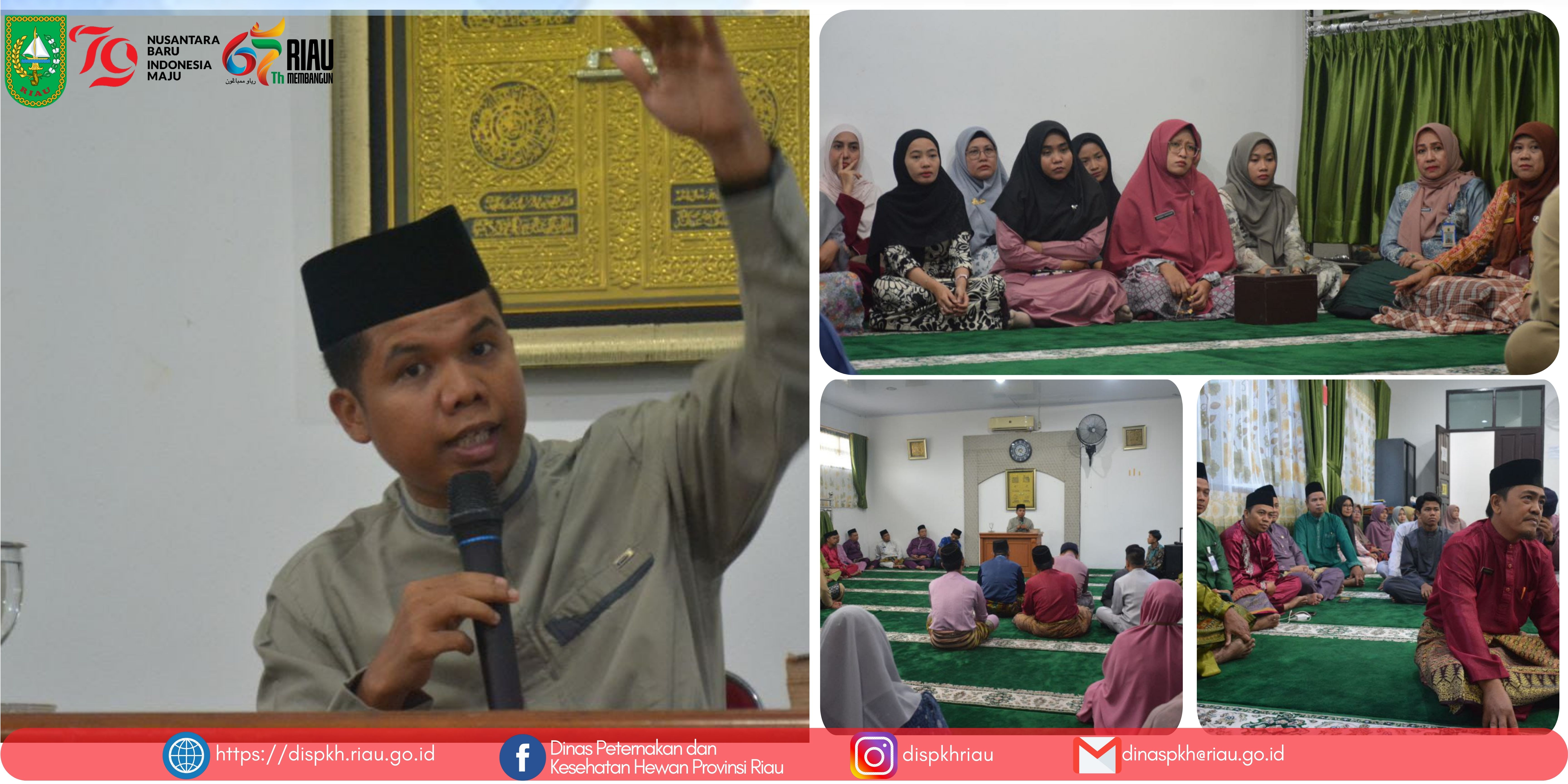 Peringatan Maulid Nabi Muhammad SAW di Musholla Dinas Peternakan dan Kesehatan Hewan Provinsi Riau bersama Ust. Wandi Bustami, Lc., MA