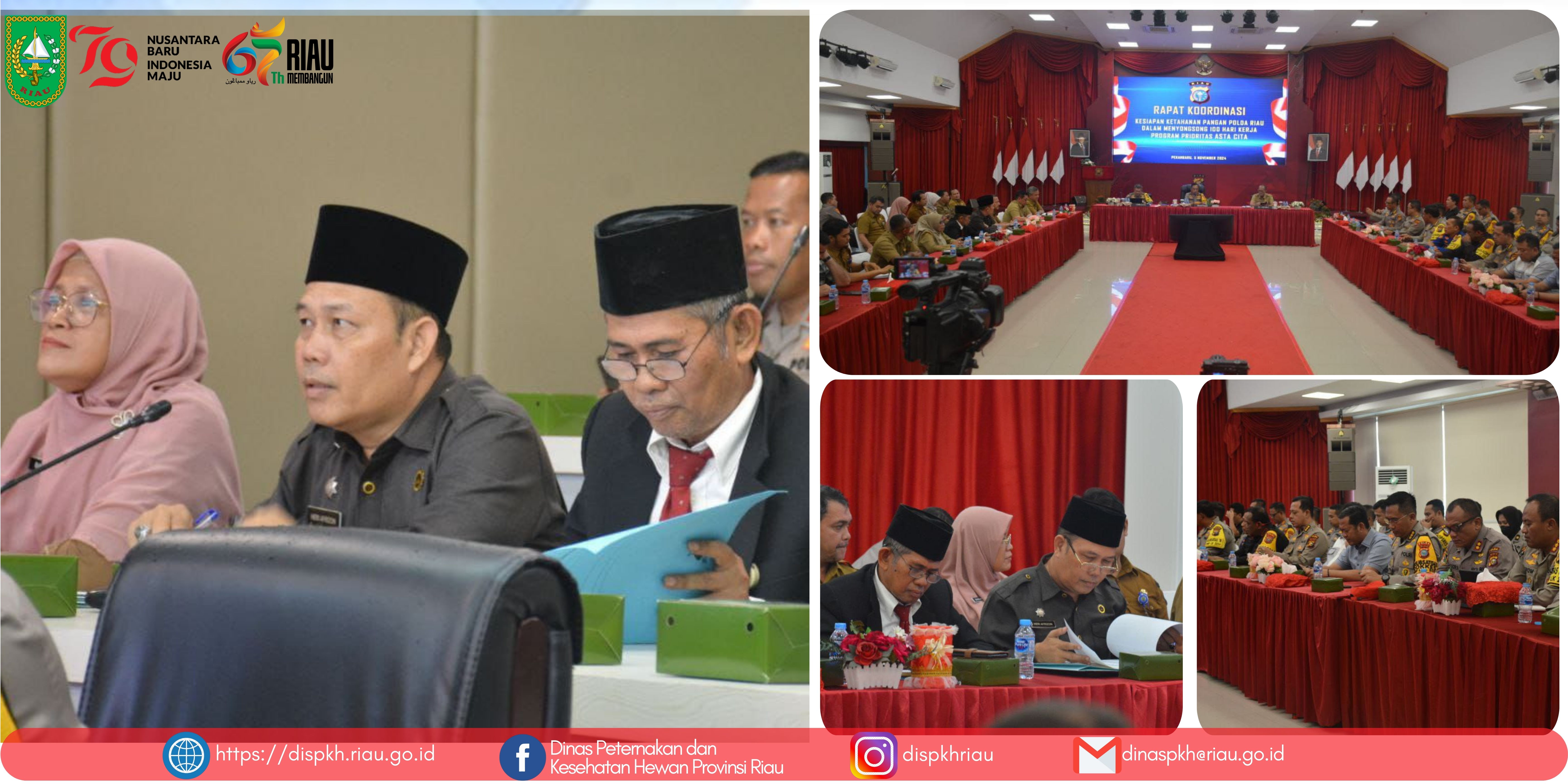 Plt. Kepala Dinas Peternakan dan Kesehatan Hewan Provinsi Riau, mengikuti rapat dalam rangka mendukung Program Asta Cita Presiden Republik Indonesia