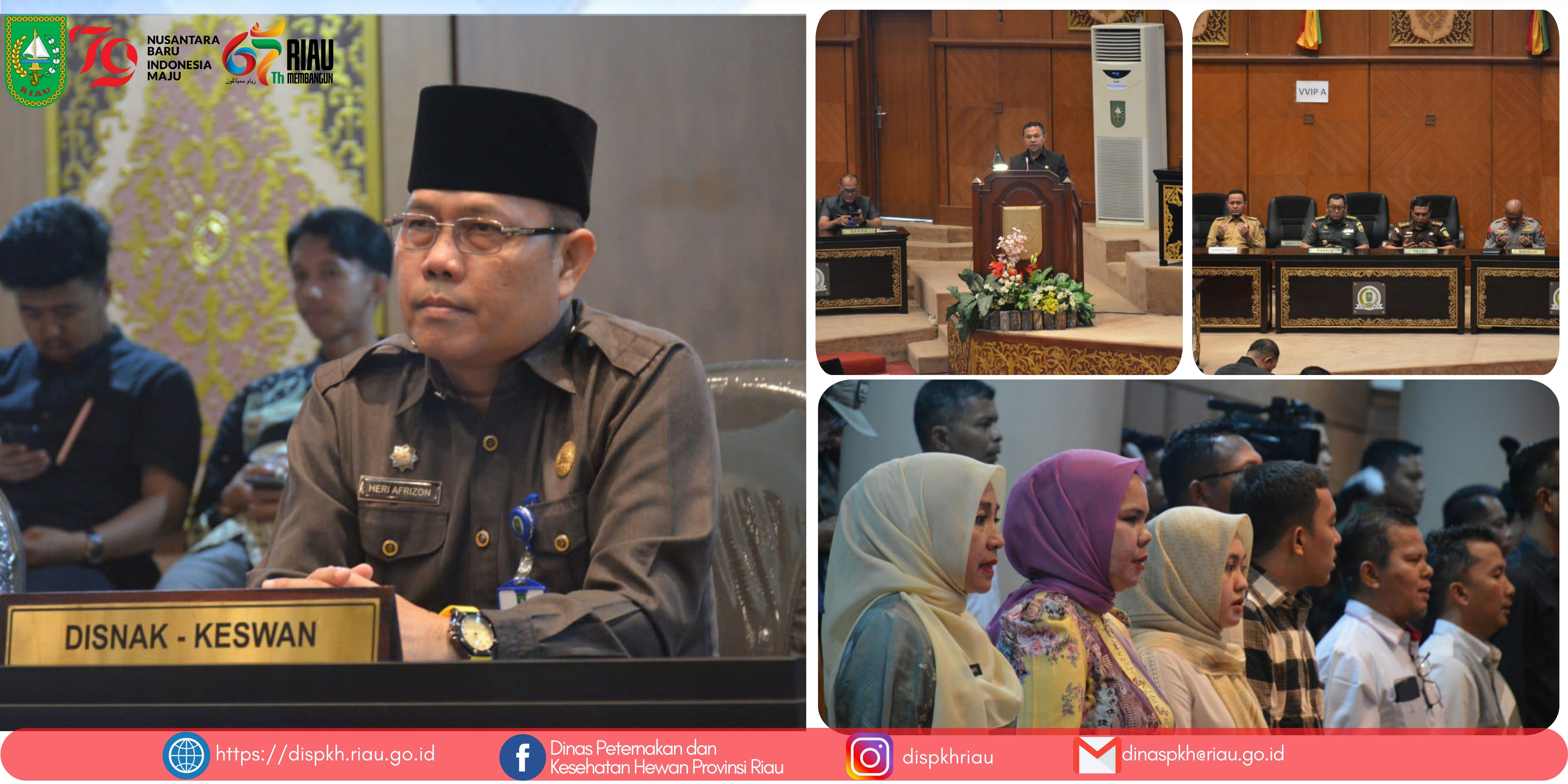 Rapat Paripurna Perdana DPRD Provinsi Riau yang dipimpin langsung oleh Gubernur Riau dan Ketua DPRD Provinsi Riau.