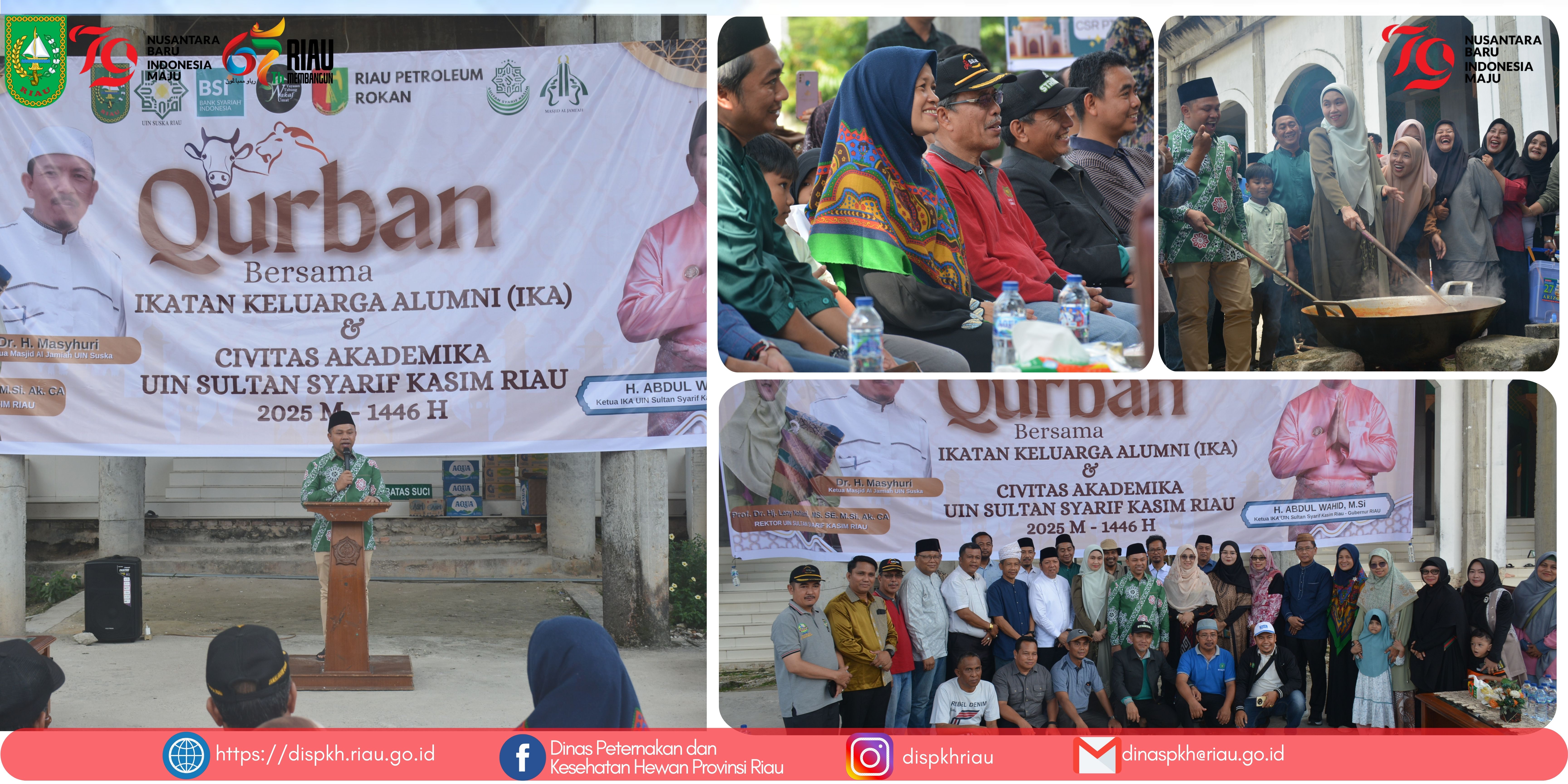 Pemotongan Hewan Qurban ASN Pemprov Riau di UIN Suska Riau
