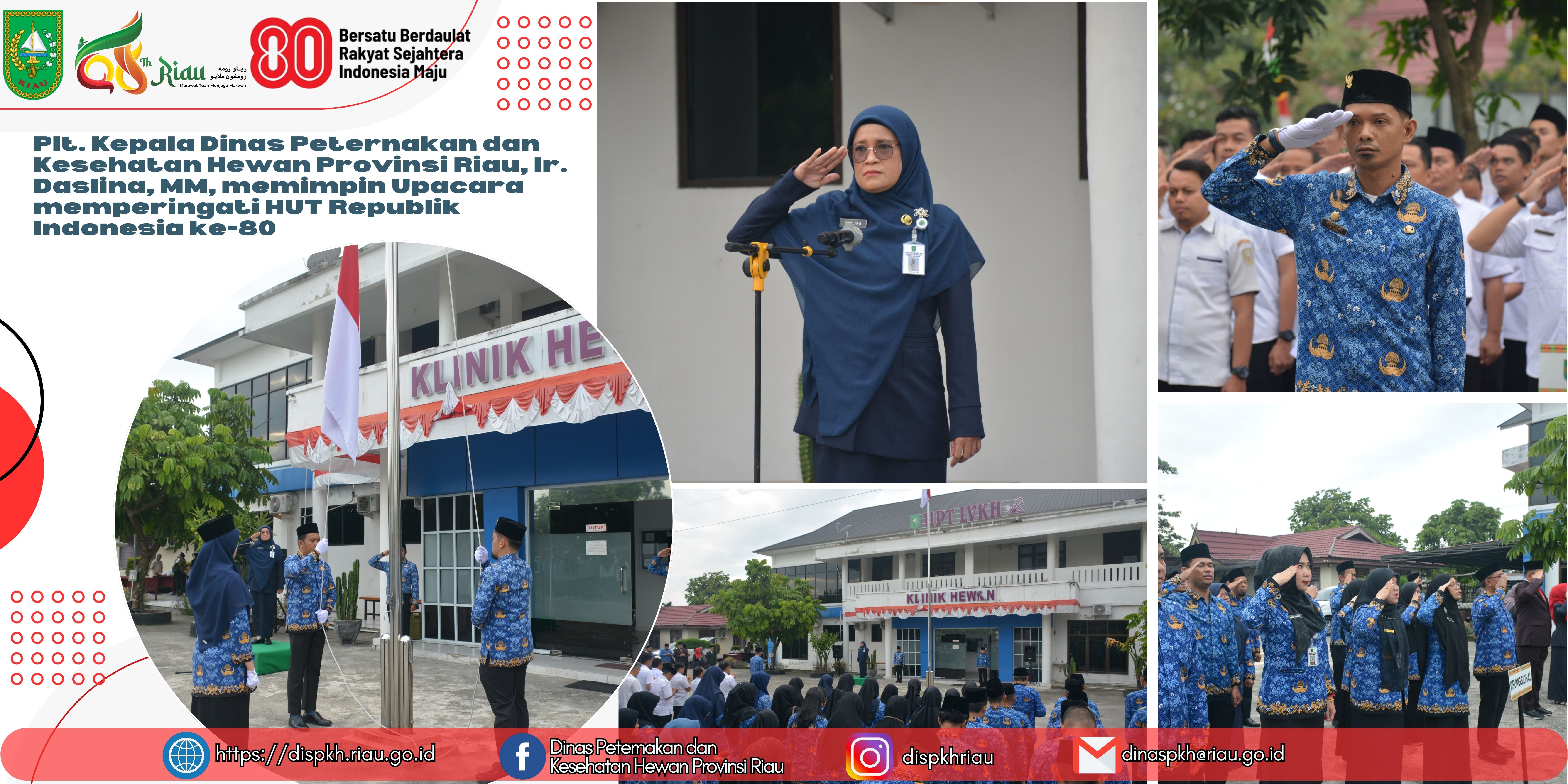Semarak HUT RI ke-80 di Dinas Peternakan dan Kesehatan Hewan Provinsi Riau 