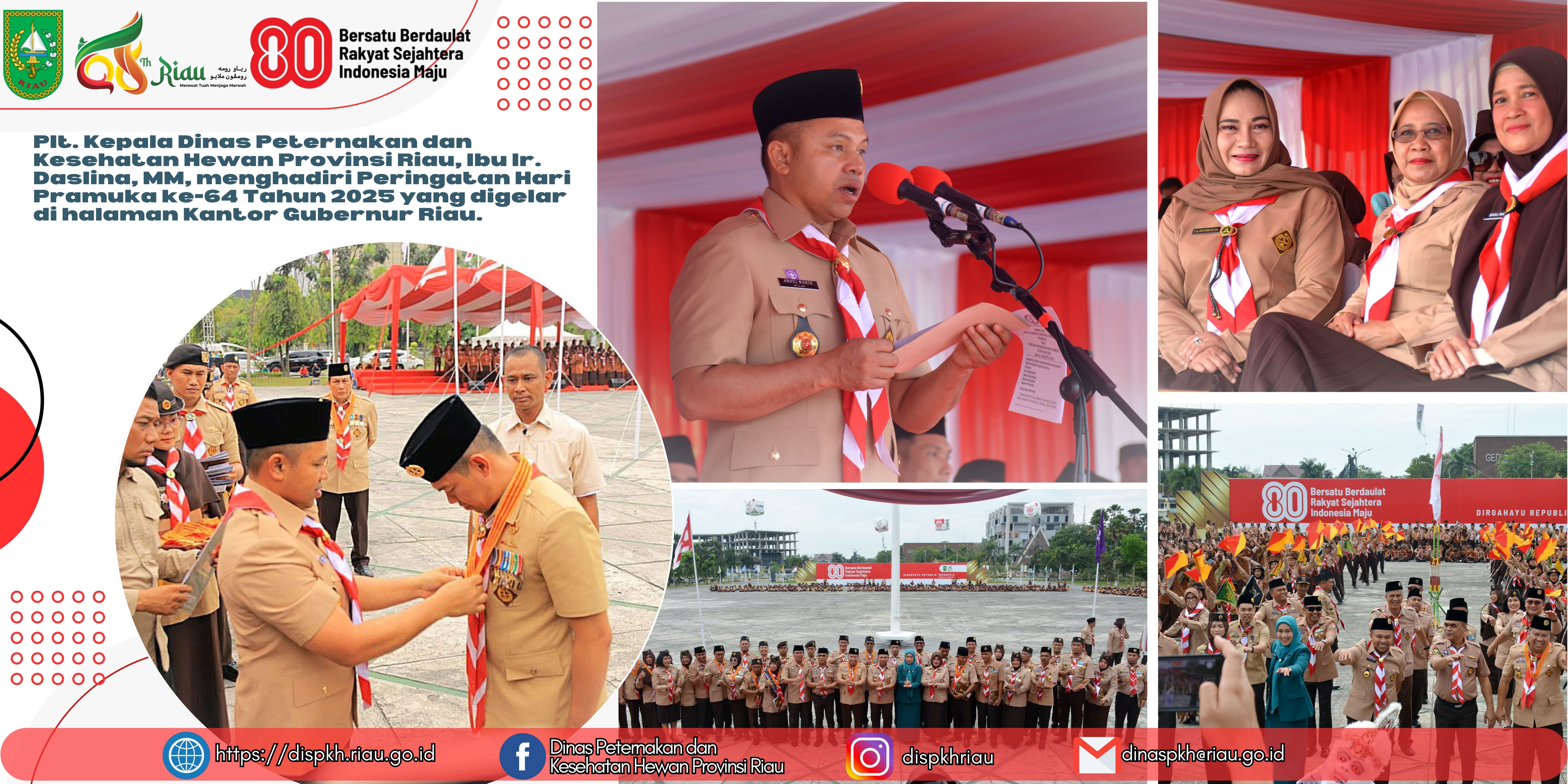 Peringatan Hari Pramuka ke-64 Tahun 2025 yang digelar di halaman Kantor Gubernur RiauPeringatan Hari Pramuka ke-64 Tahun 2025 yang digelar di halaman Kantor Gubernur Riau